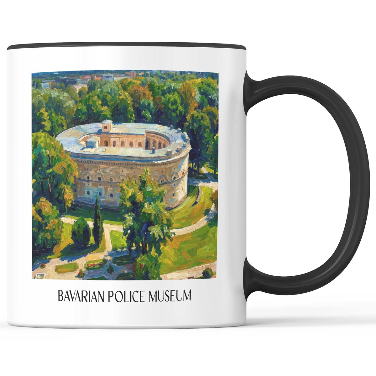 Bayrisches Polizeimuseum Kaffeebecher - Ingolstadt - Deutschland Becher - Kaffeetasse im Ölgemälde Stil - favplace