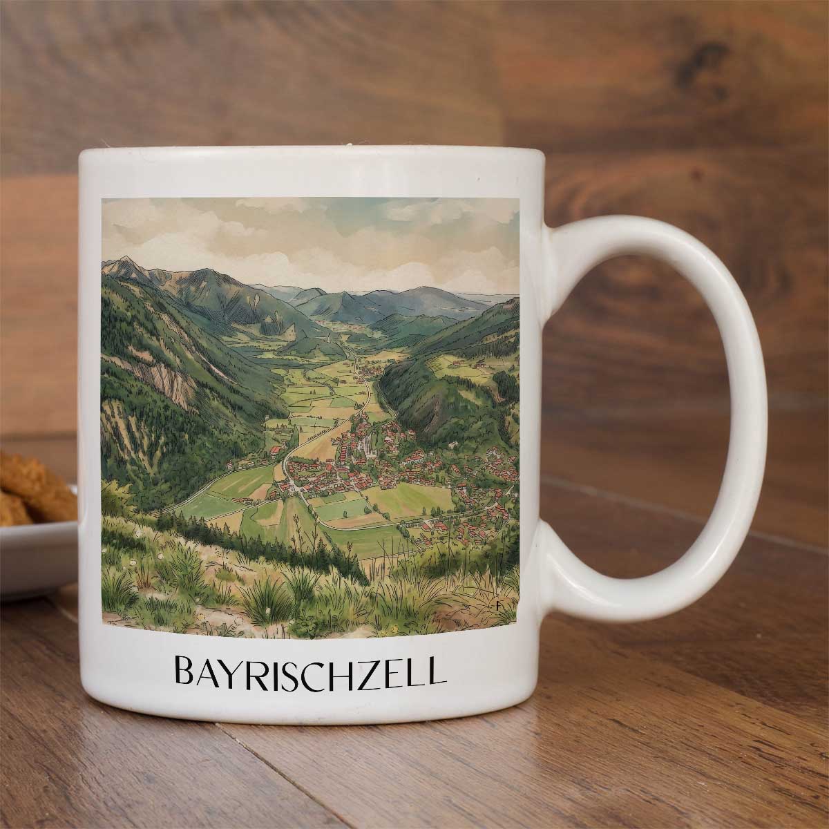 bayrischzell-wendelstein-deutschland-kaffeebecher-aquarell
