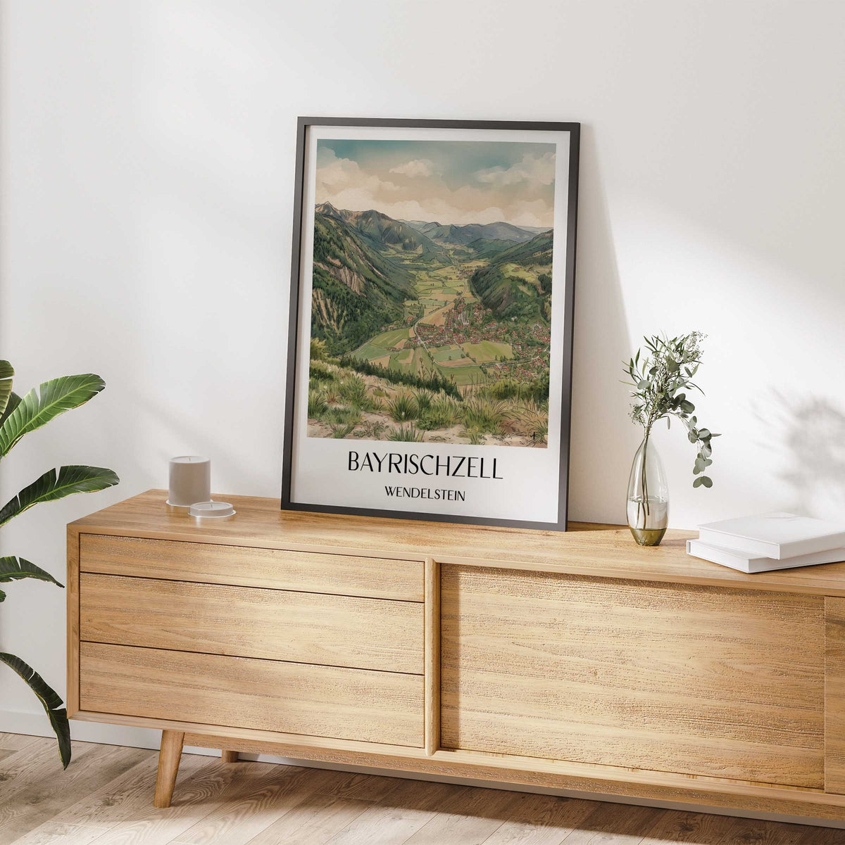 bayrischzell-wendelstein-deutschland-poster-aquarell