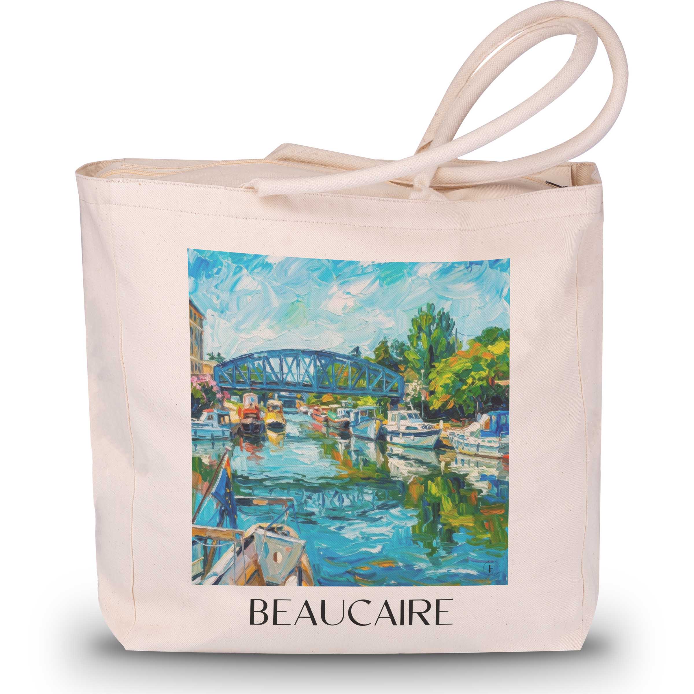 Beaucaire Shopping Tasche - Provence - Frankreich Tote Bag - Einkaufstasche im Ölgemälde Stil - favplace