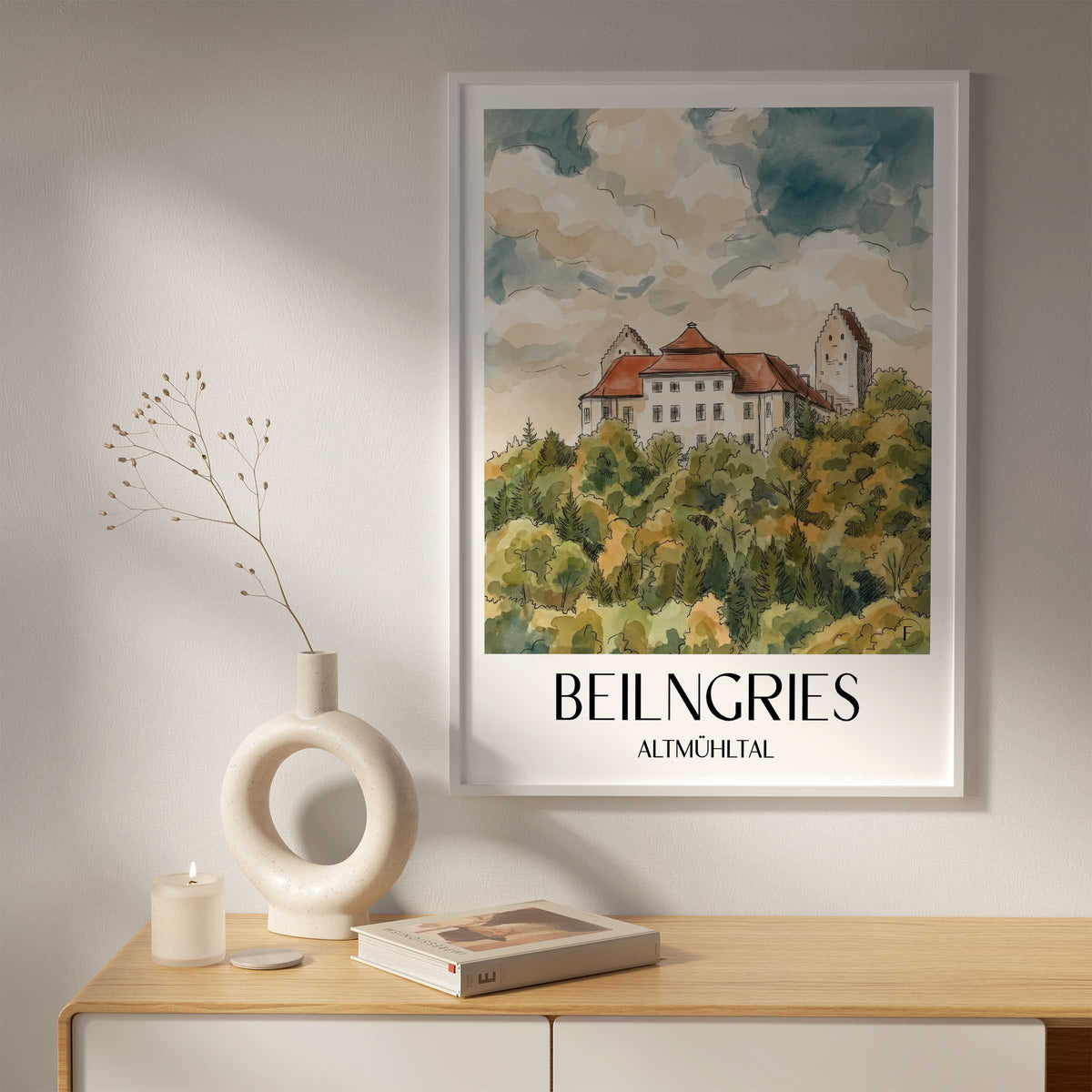 beilngries-altmühltal-deutschland-poster-aquarell