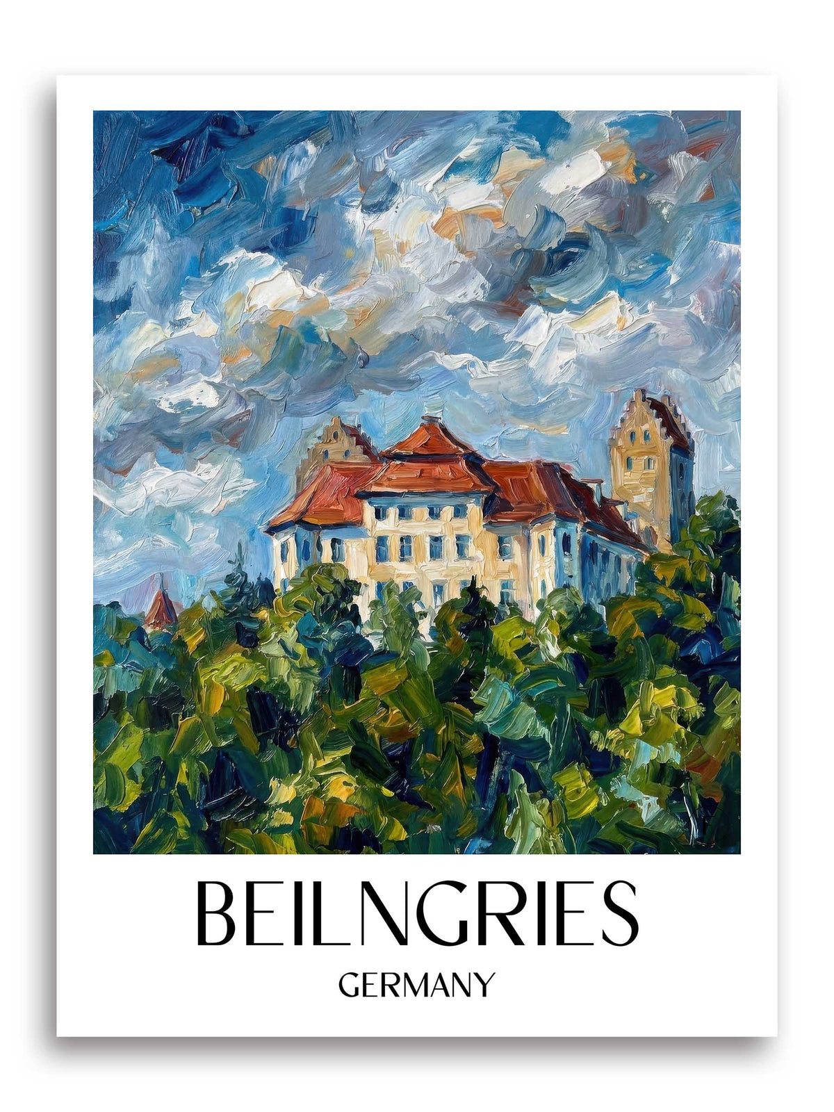 Beilngries Poster - Altmühltal - Deutschland Kunstdruck - Ölgemälde von A4 bis A1 - favplace