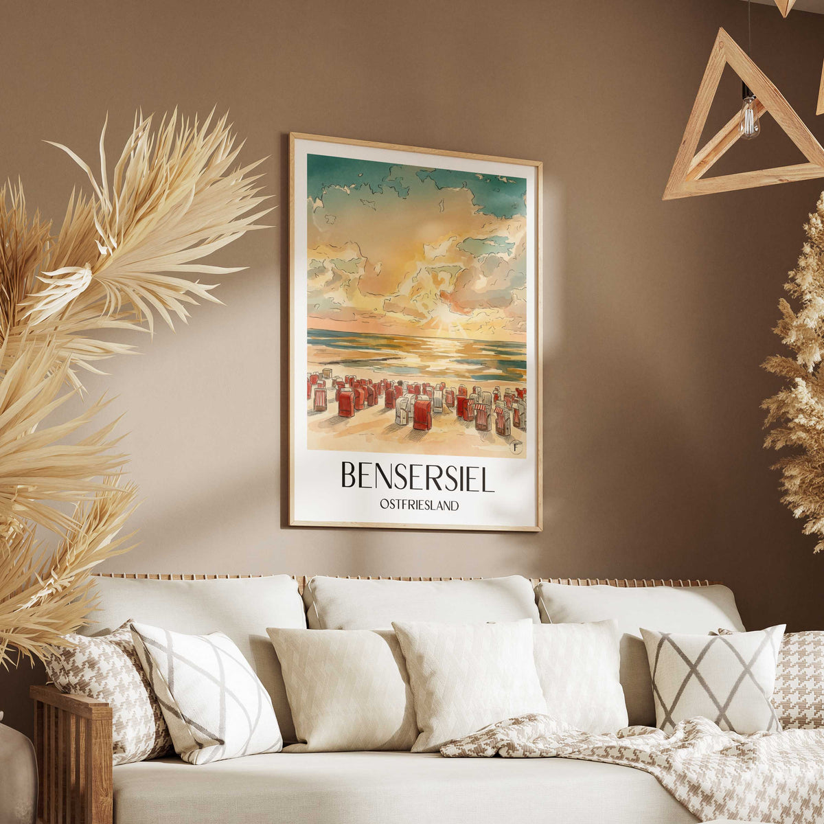 bensersiel-ostfriesland-deutschland-poster-aquarell