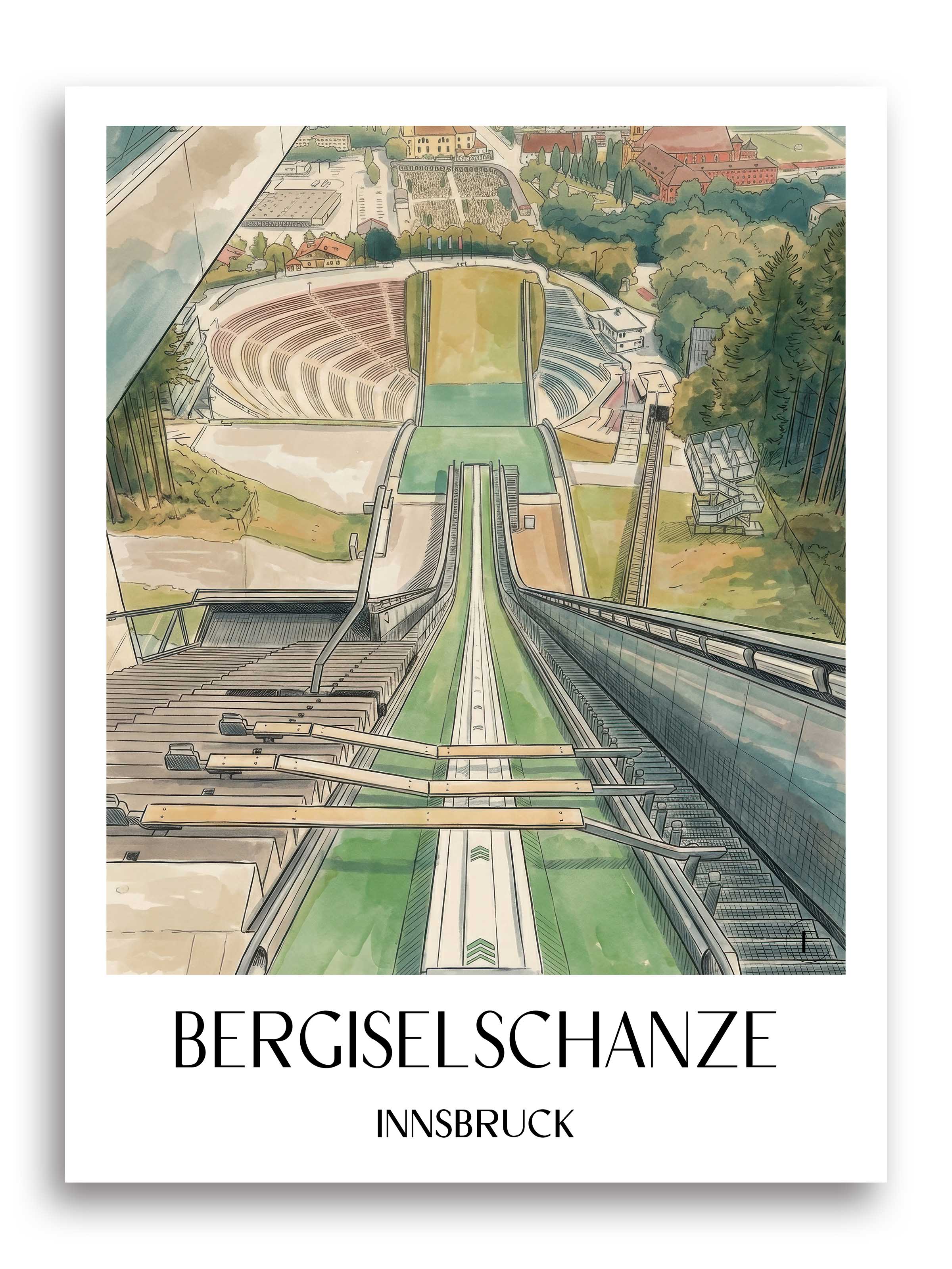 bergiselschanze-innsbruck-österreich-poster-aquarell