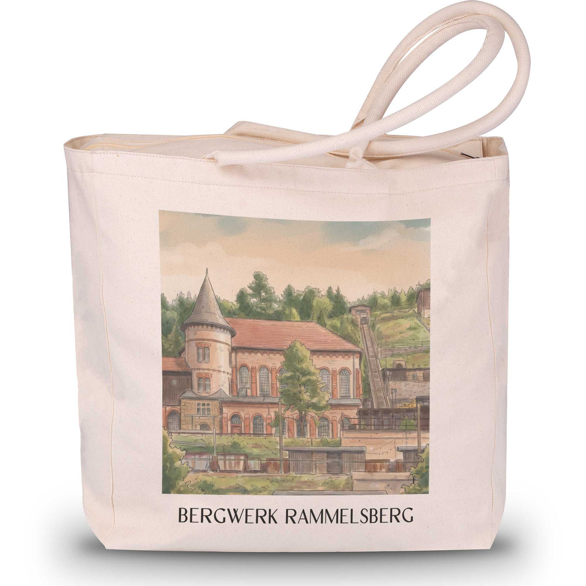 bergwerk-rammelsberg-goslar-deutschland-einkaufstasche-aquarell