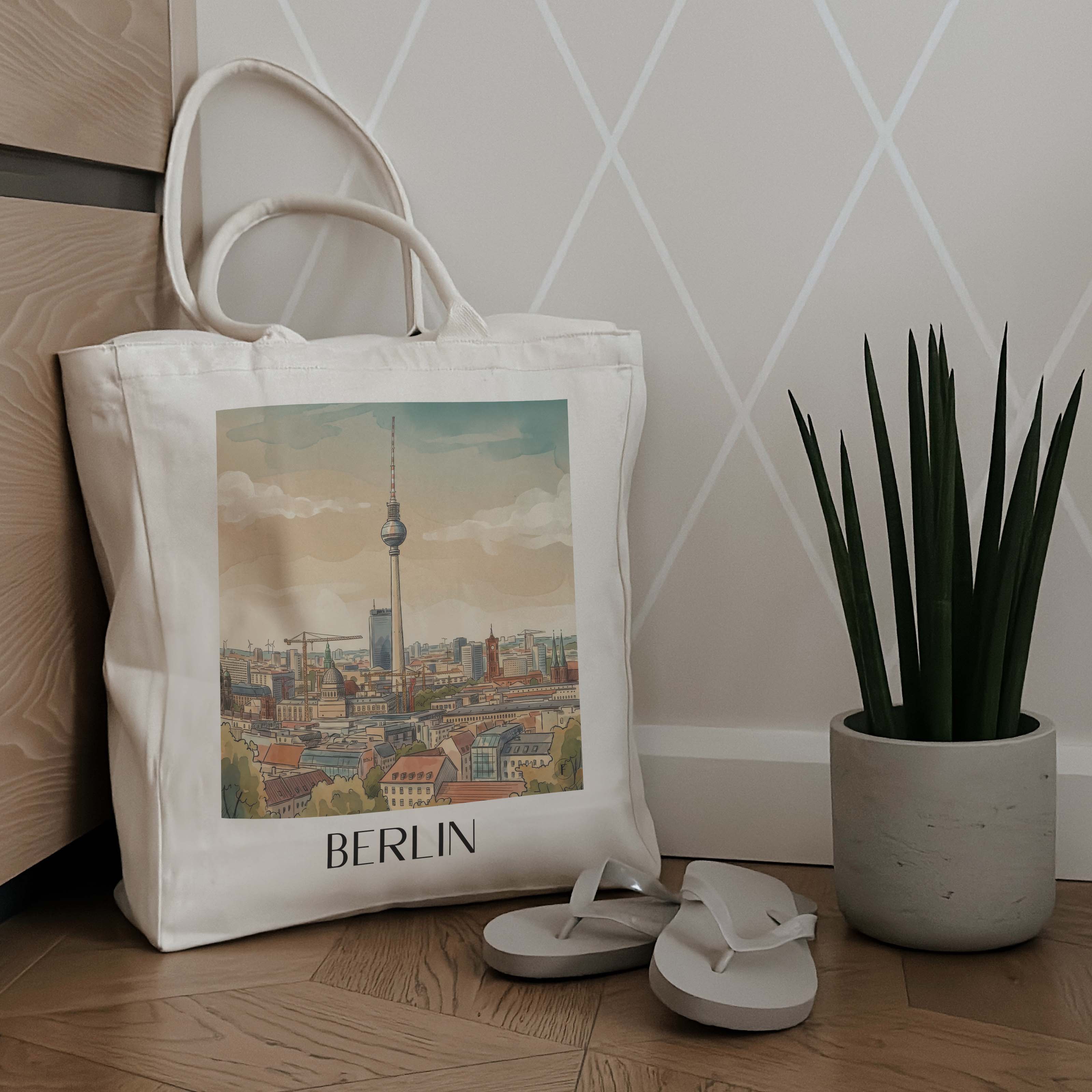 berlin-deutschland-einkaufstasche-aquarell