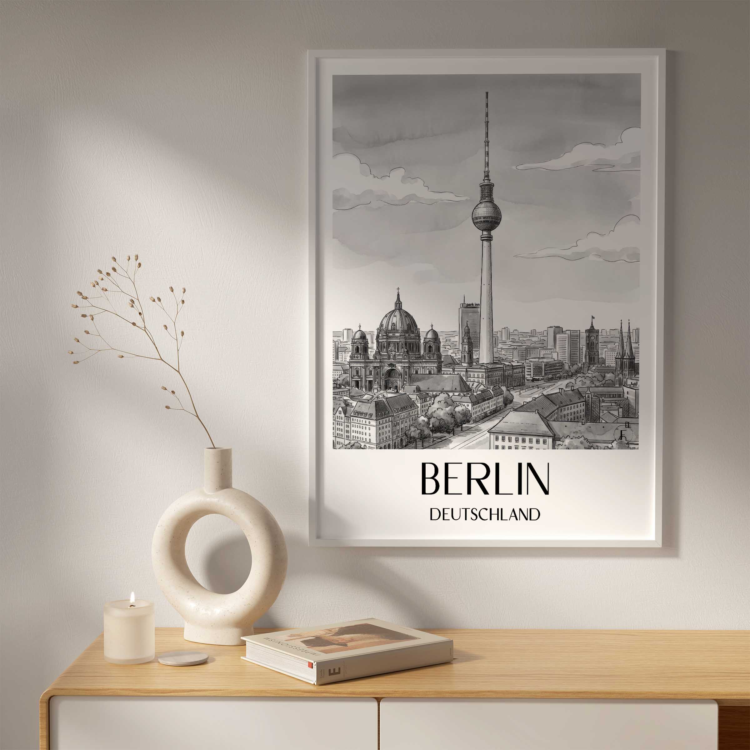berlin-deutschland-poster-aquarell-schwarz-weiss