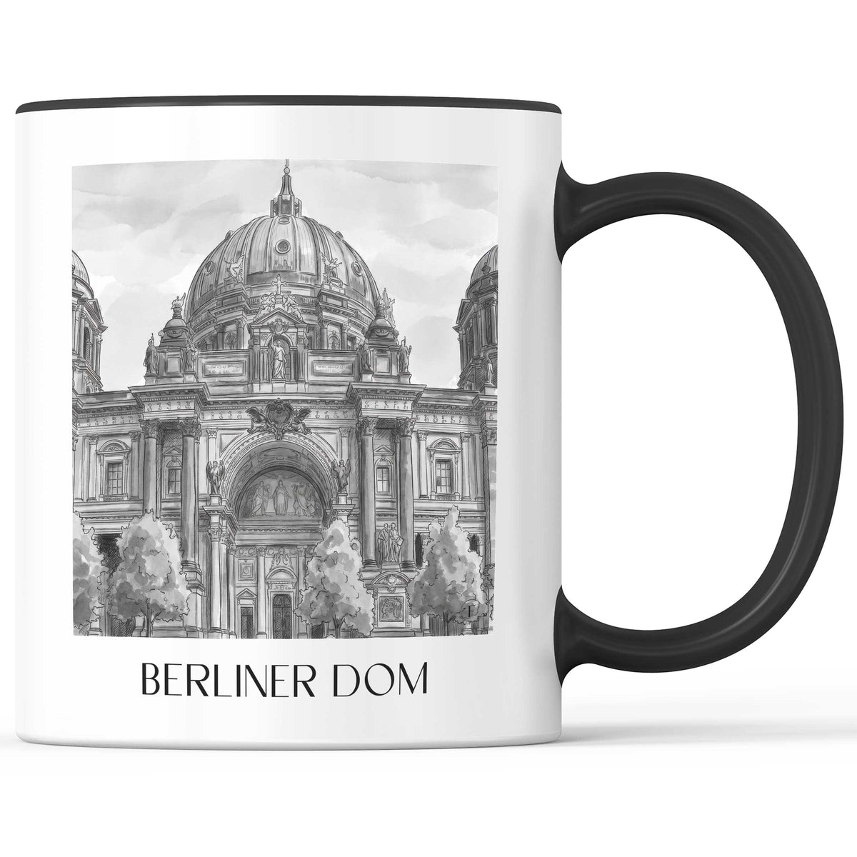berliner-dom-berlin-deutschland-kaffeebecher-aquarell-schwarz-weiss