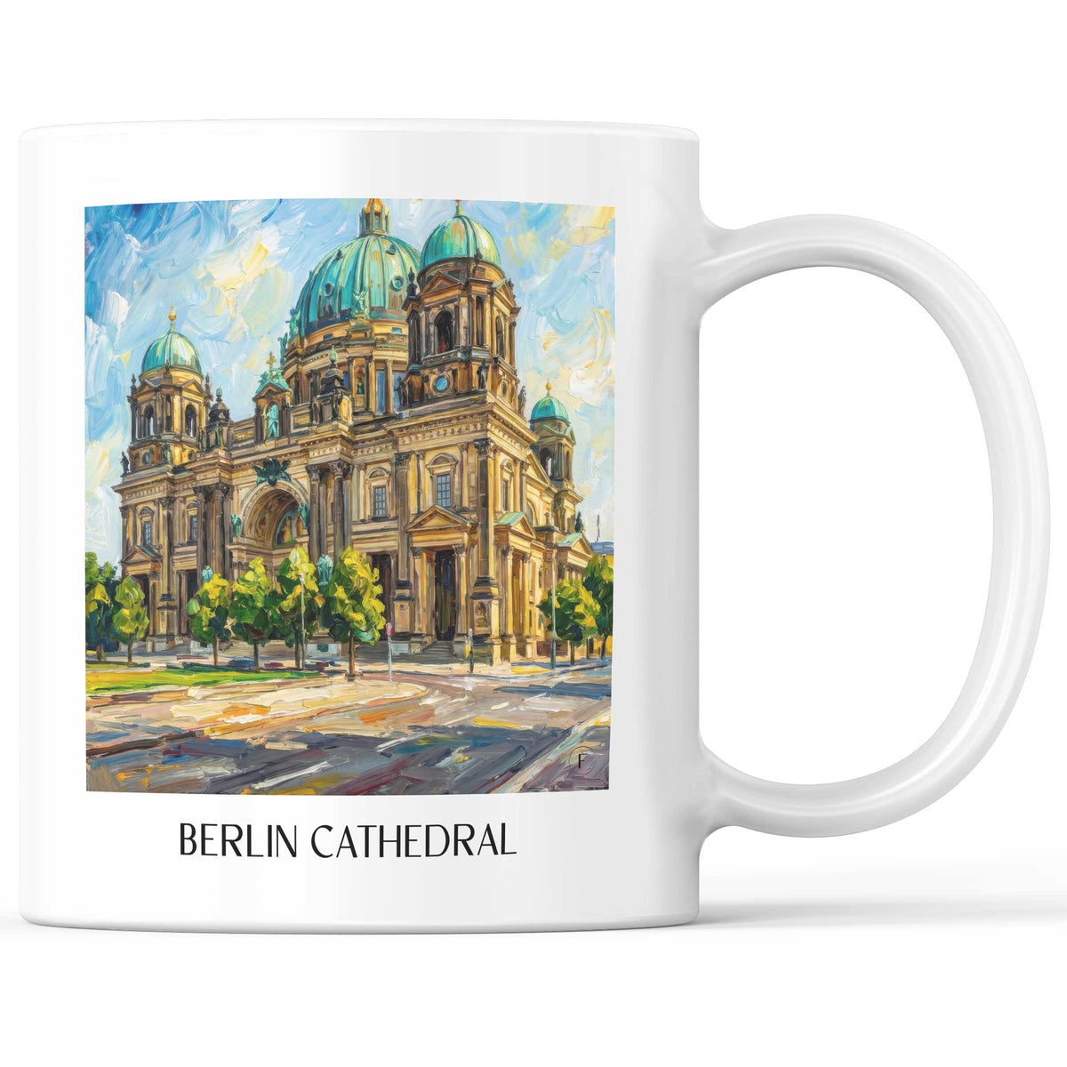 Berliner Dom Kaffeebecher - Berlin - Deutschland Becher - Kaffeetasse im Ölgemälde Stil - favplace