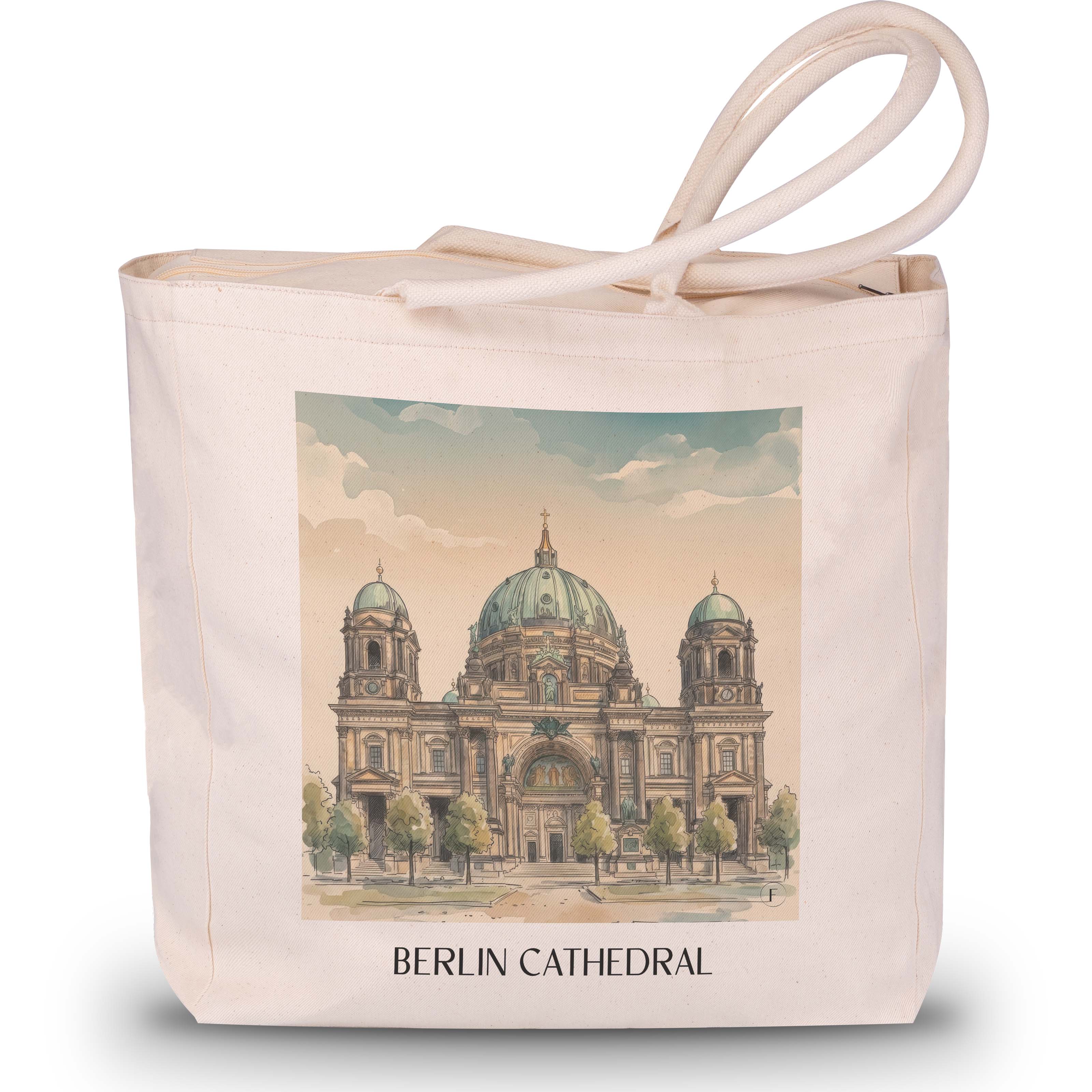 Berliner Dom Shopping Tasche - Berlin - Deutschland Tote Bag - Einkaufstasche im Aquarell Stil - favplace