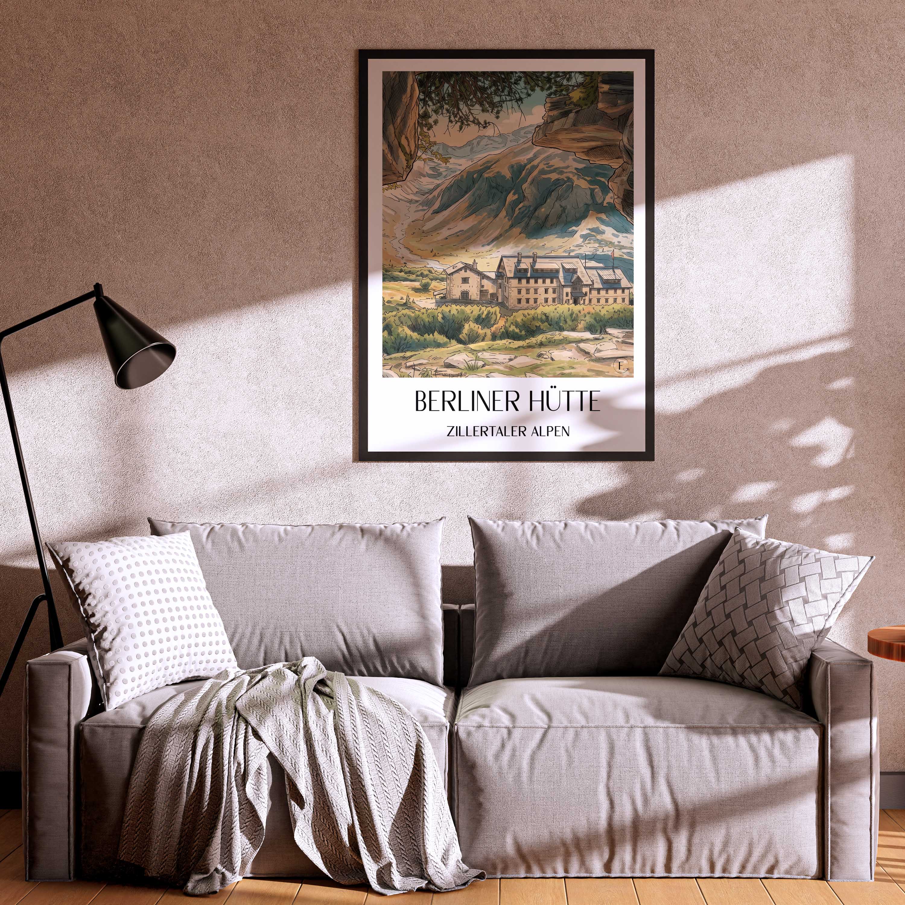 berliner-hütte-zillertaler-alpen-österreich-poster-aquarell