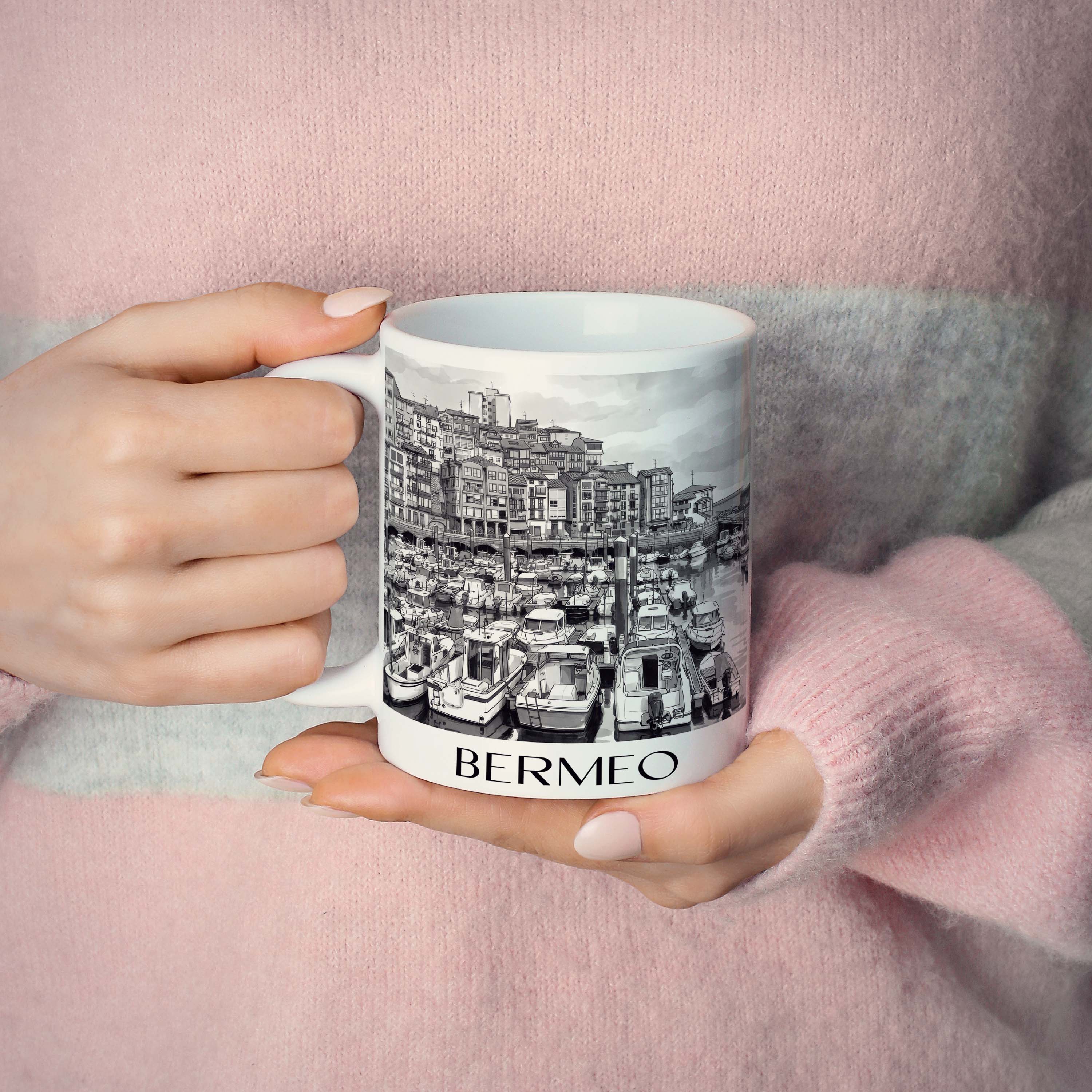 bermeo--spanien-spanien-und-spanien-kaffeebecher-aquarell-schwarz-weiss