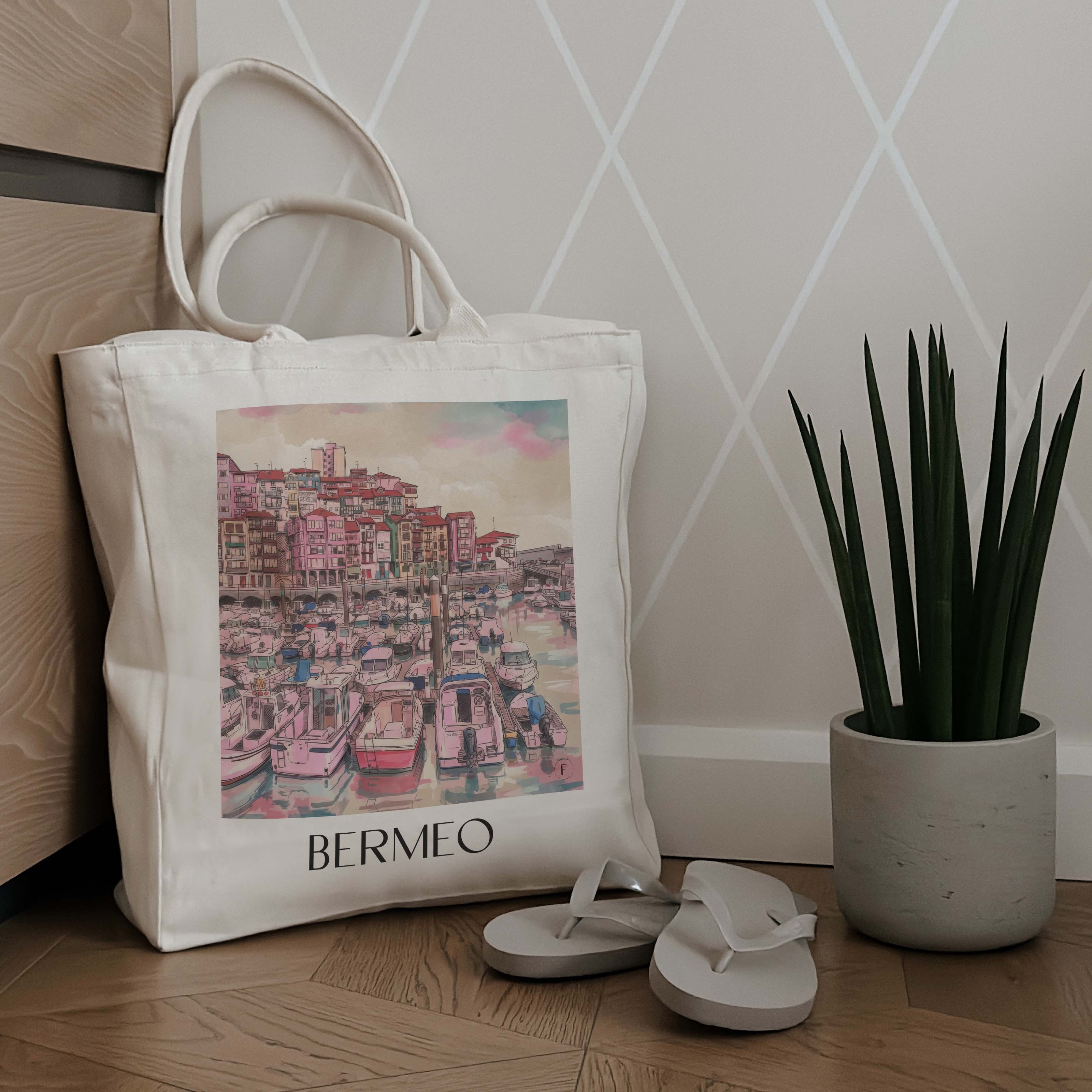 bermeo--spanien-spanien-und-spanien-einkaufstasche-aquarell-pink-rosa