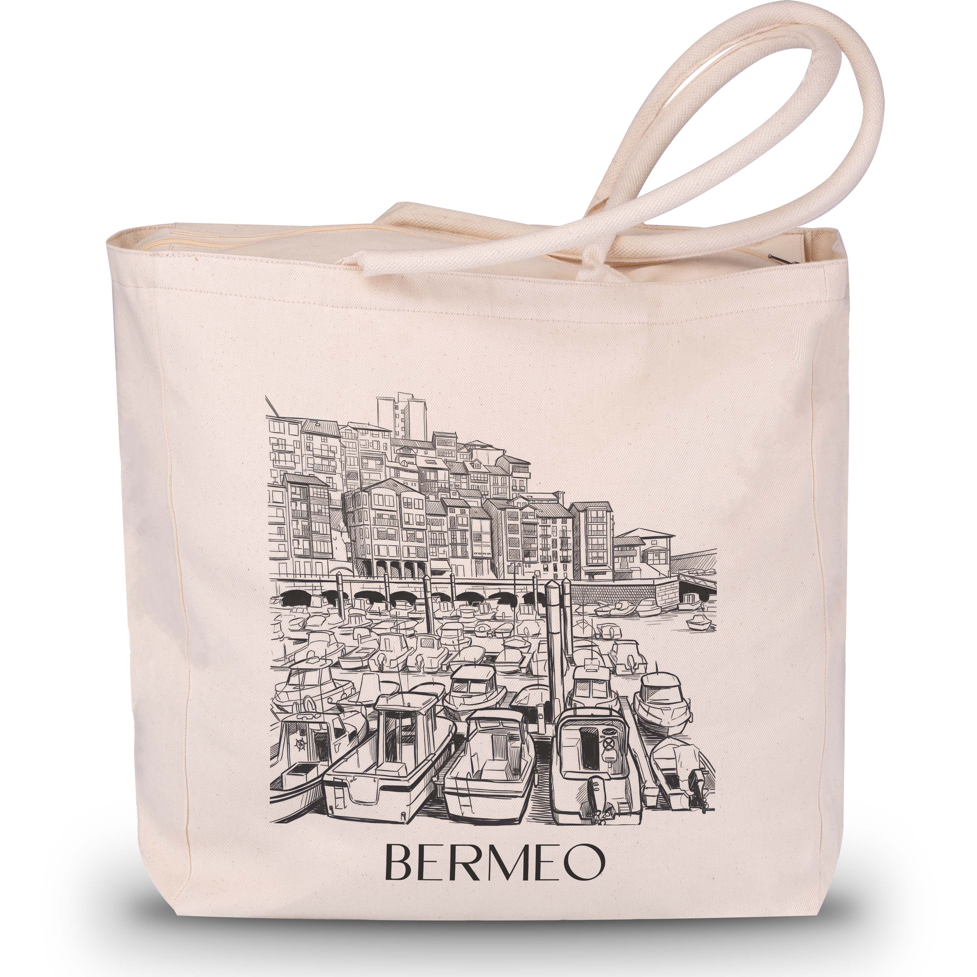 bermeo--spanien-spanien-und-spanien-einkaufstasche-skizze