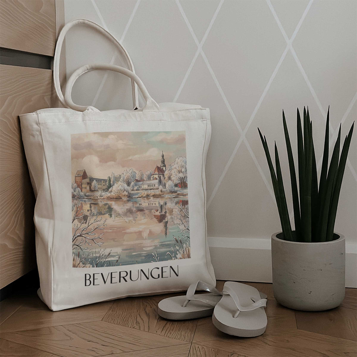 beverungen-weserbergland-deutschland-einkaufstasche-aquarell