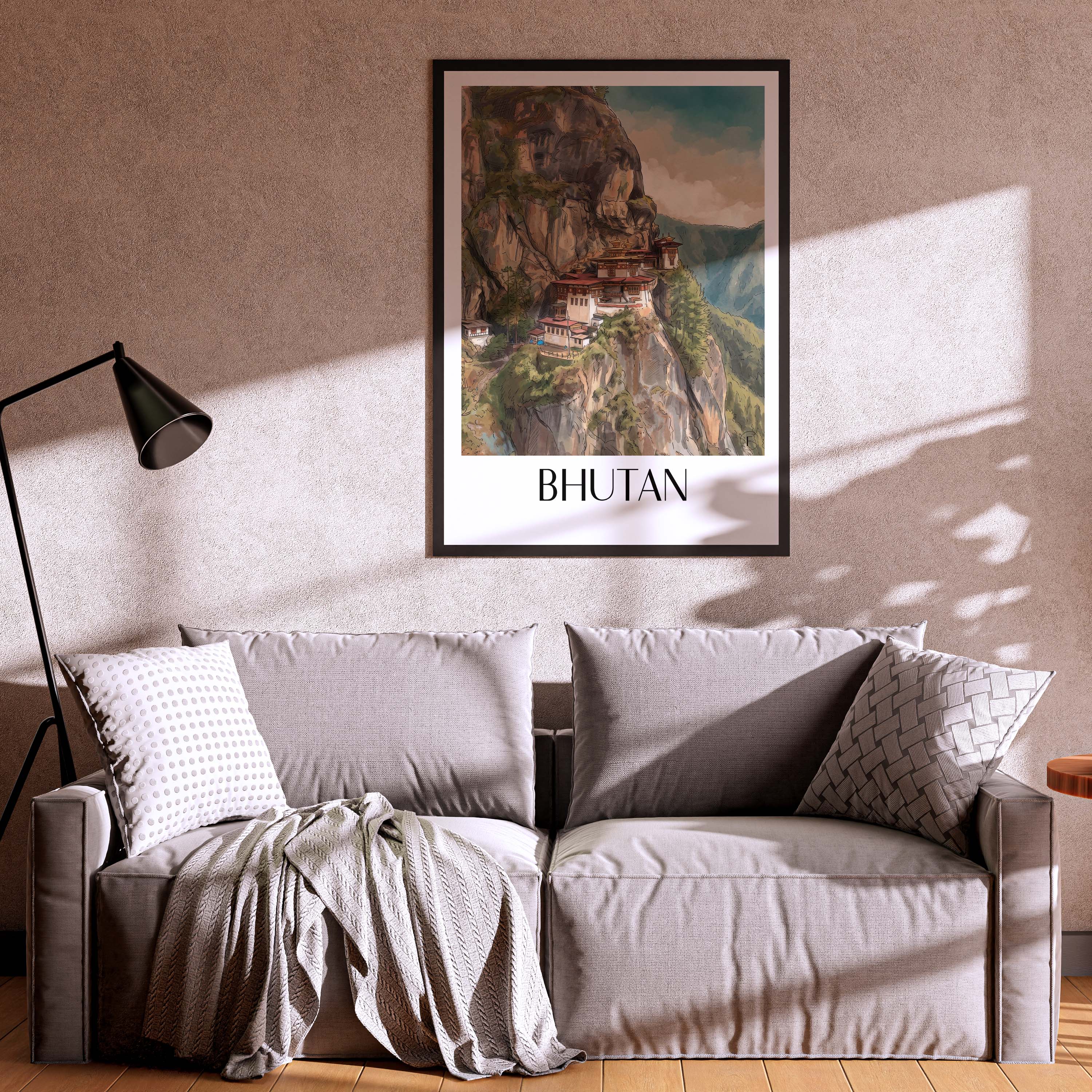 bhutan-bhutan-poster-aquarell