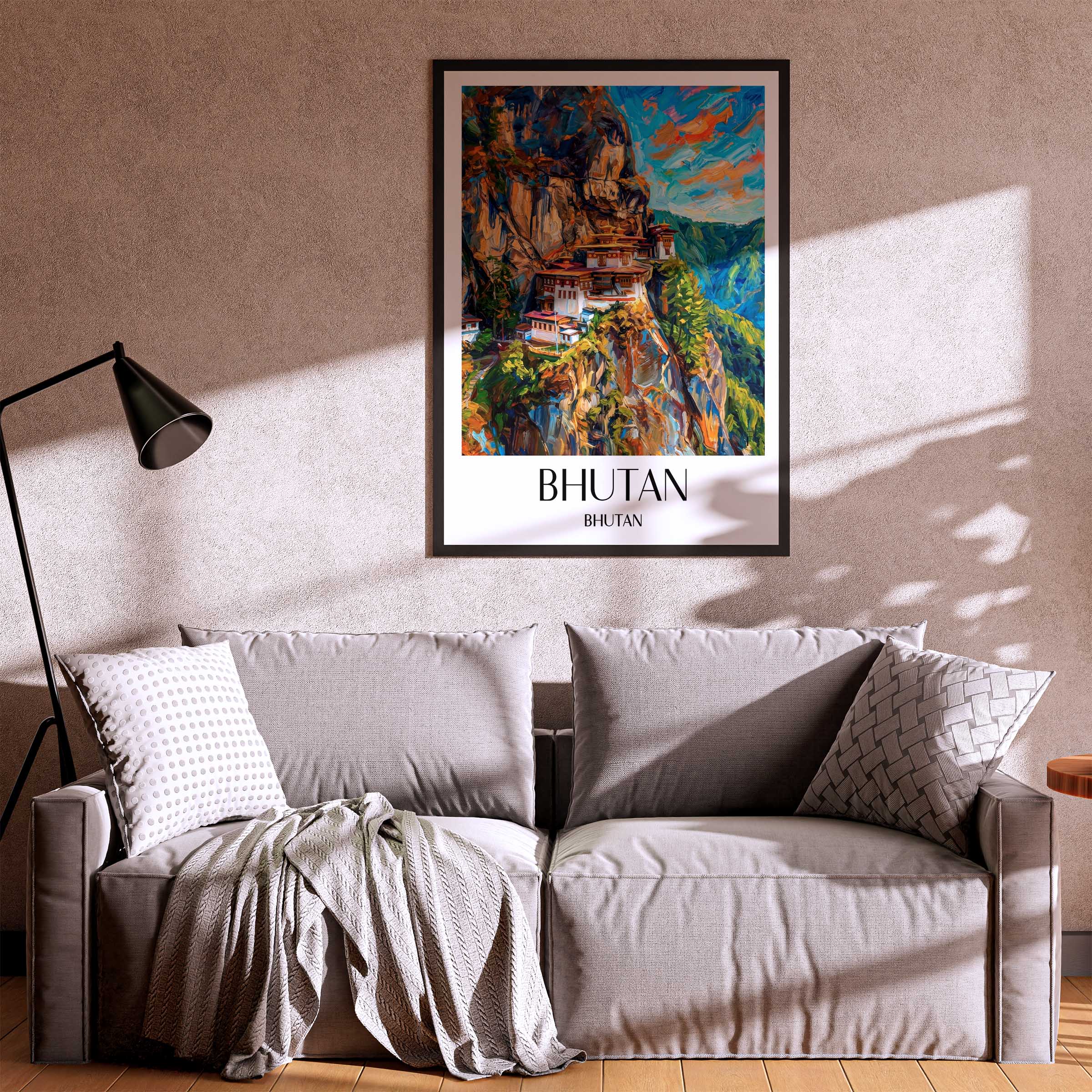 bhutan-bhutan-poster-oil-painting-oelgemaelde