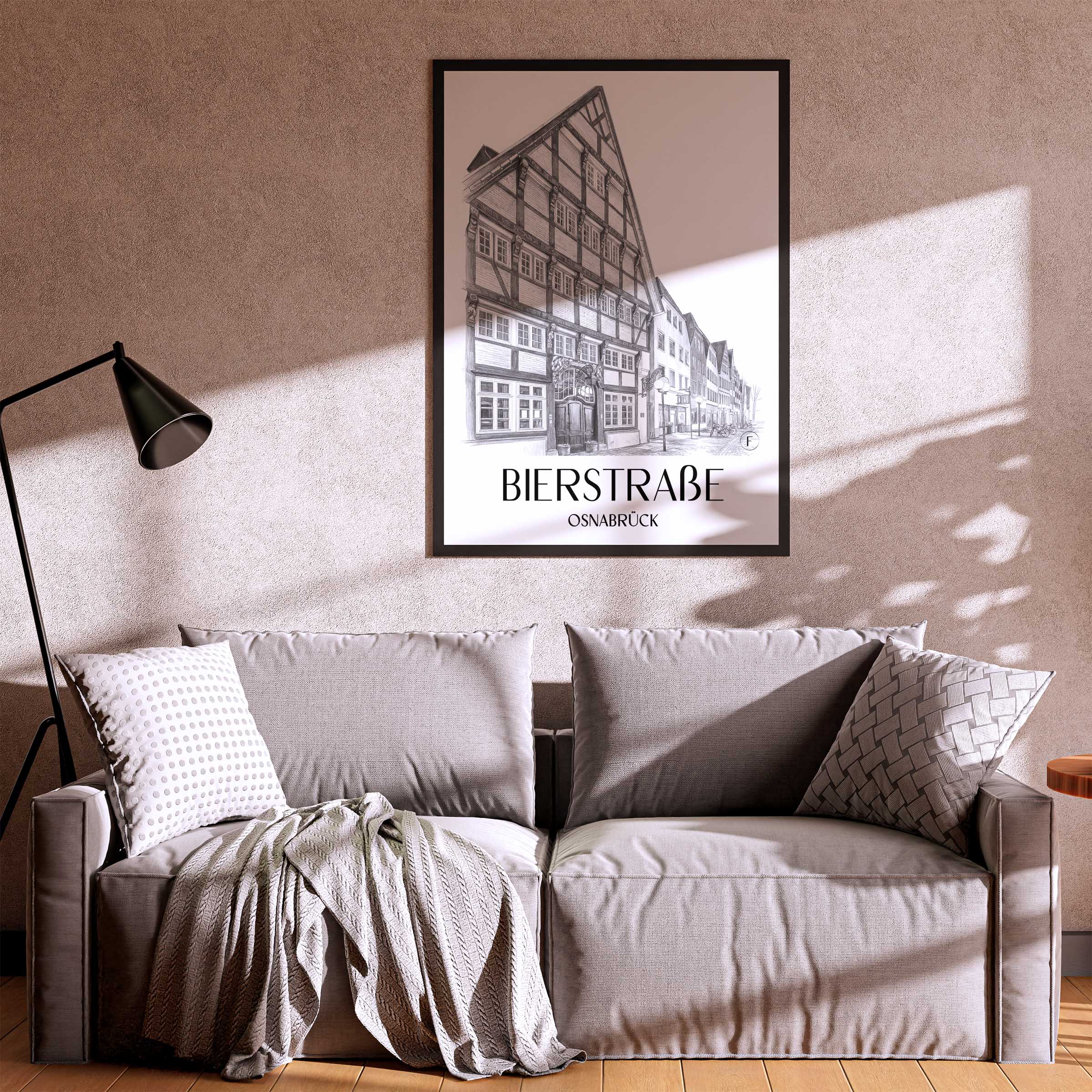 bierstraße-osnabrück-deutschland-poster-bleistift-zeichnung-drawing