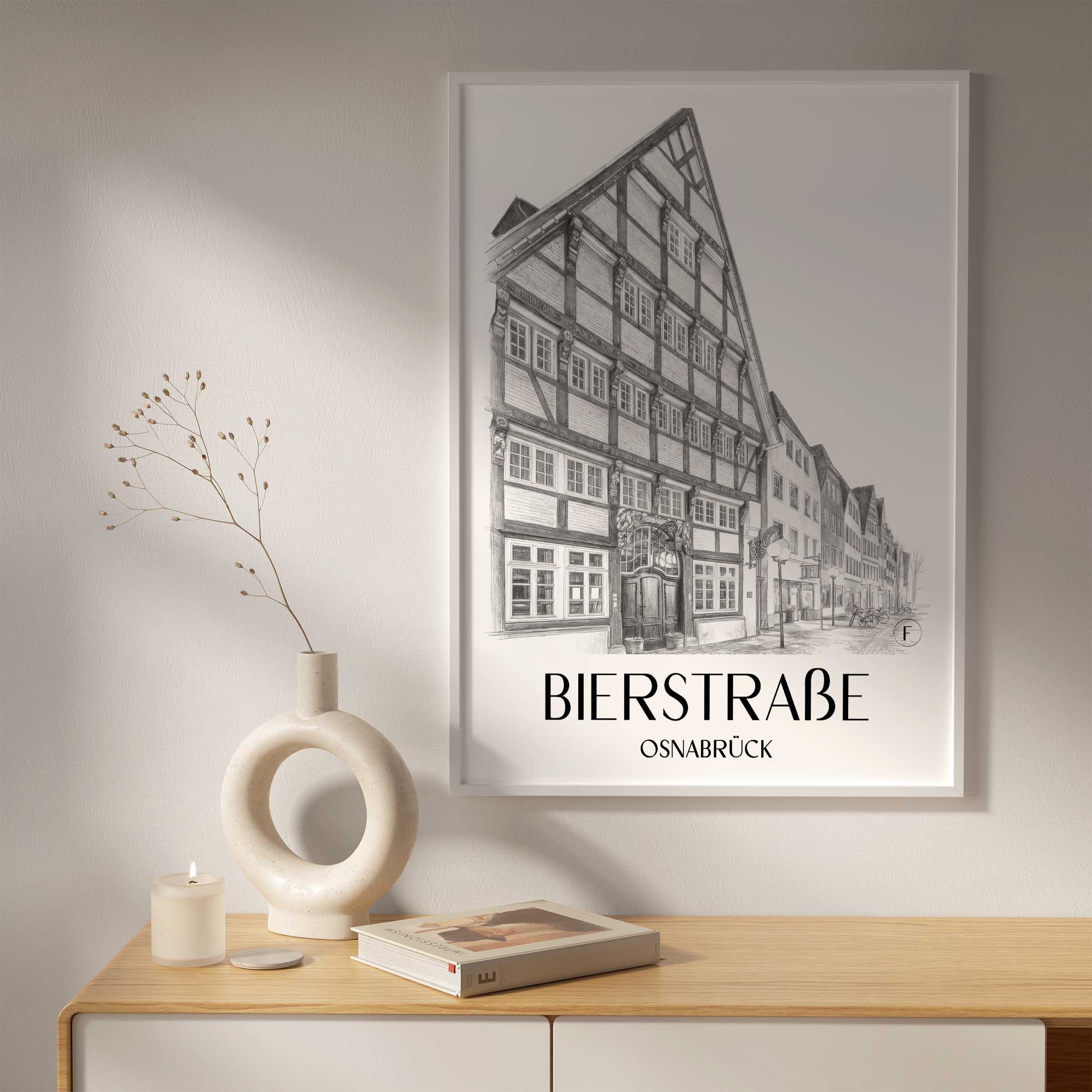 bierstraße-osnabrück-deutschland-poster-bleistift-zeichnung-drawing