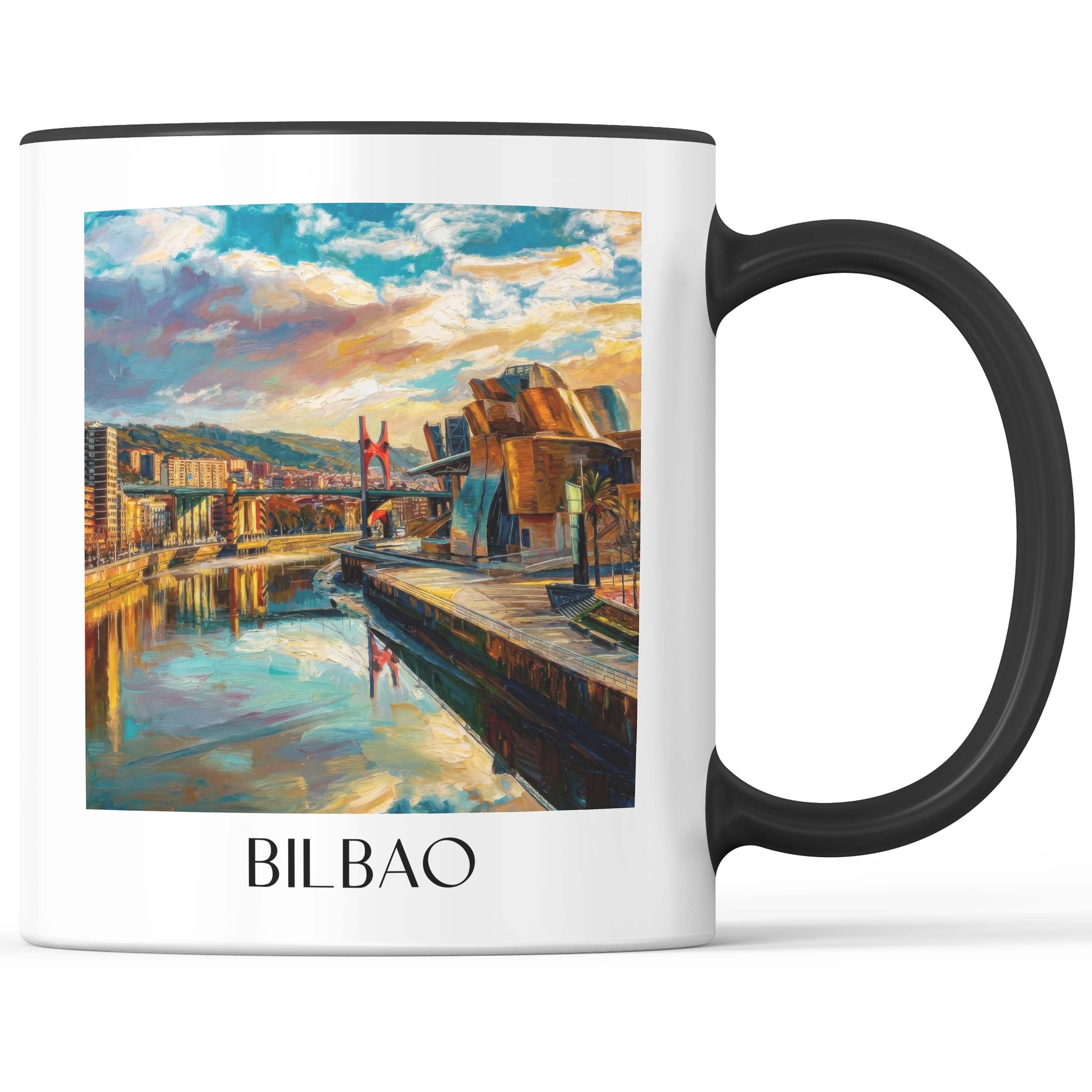 bilbao-spanien-spanien-kaffeebecher-oil-painting-oelgemaelde