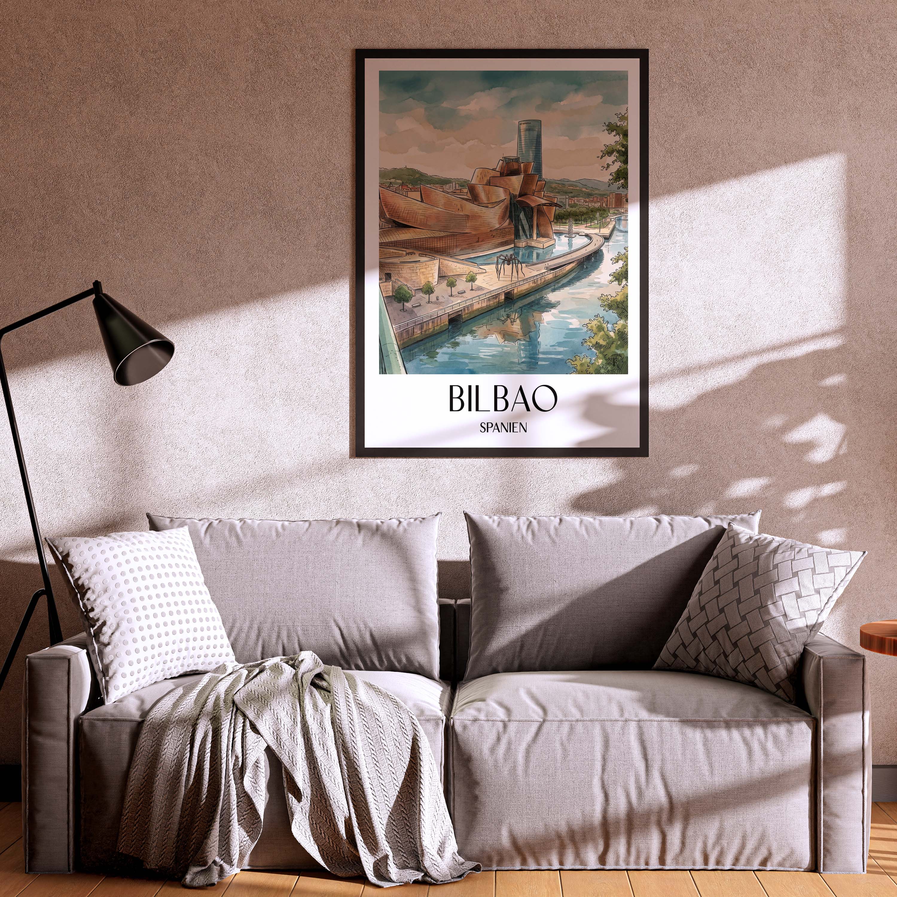 bilbao-spanien-poster-aquarell