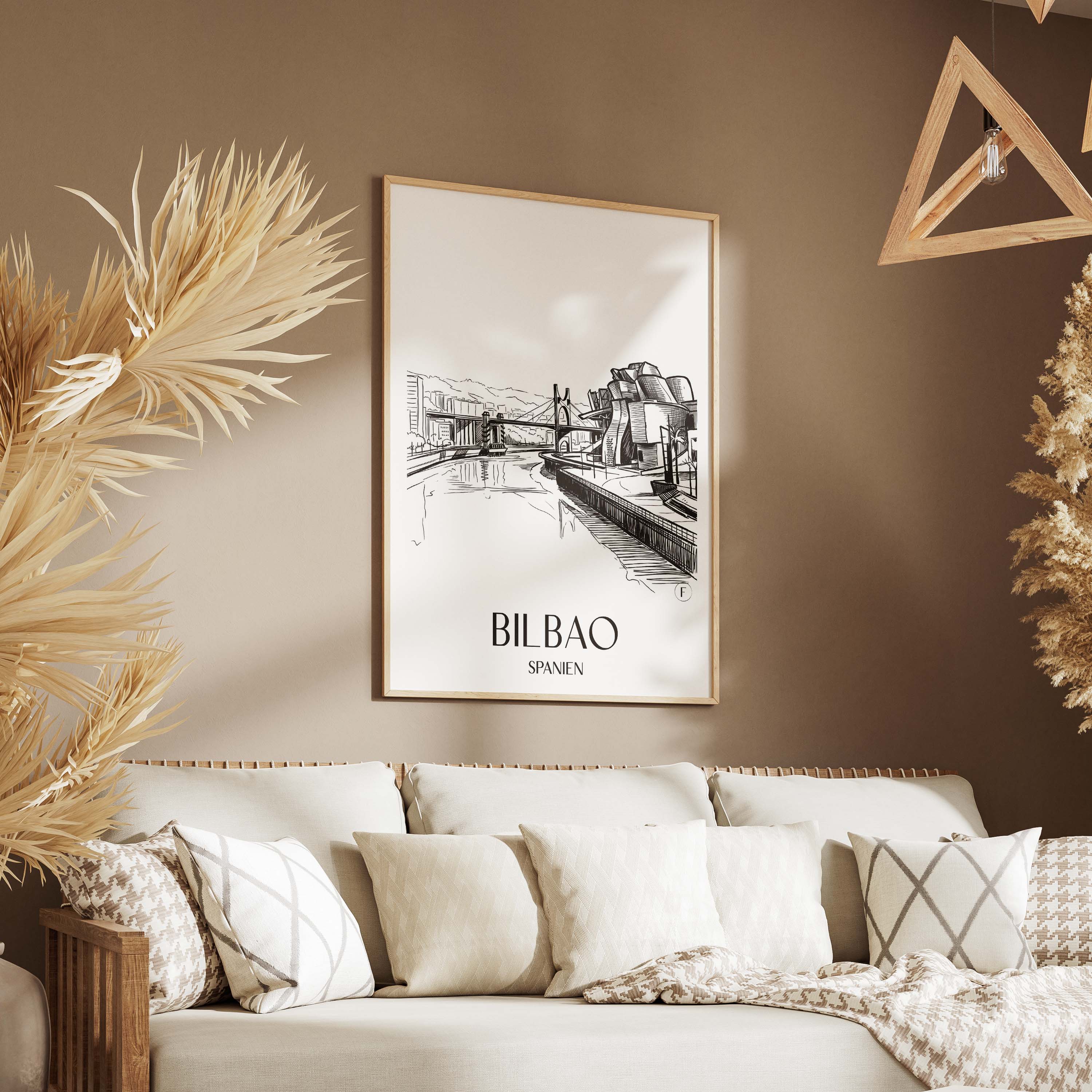 bilbao-spanien-spanien-poster-skizze