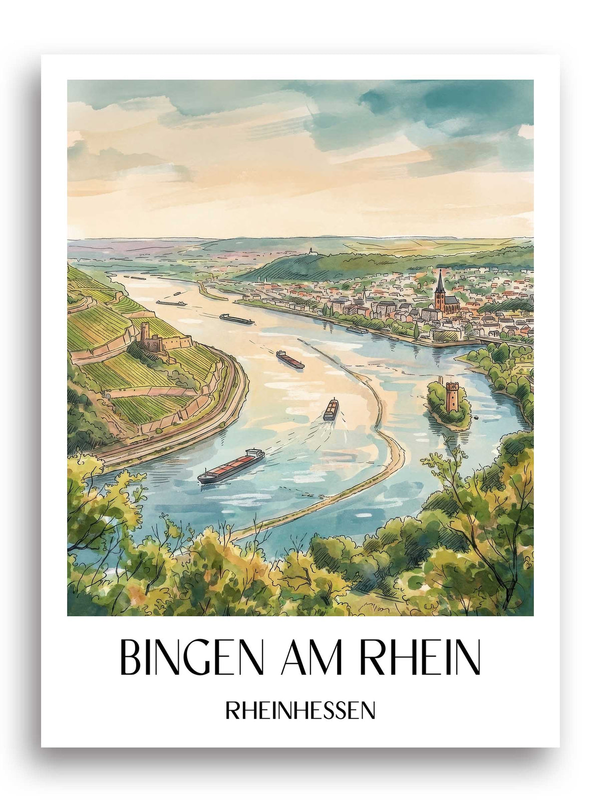 bingen-am-rhein-rheinhessen-deutschland-poster-aquarell