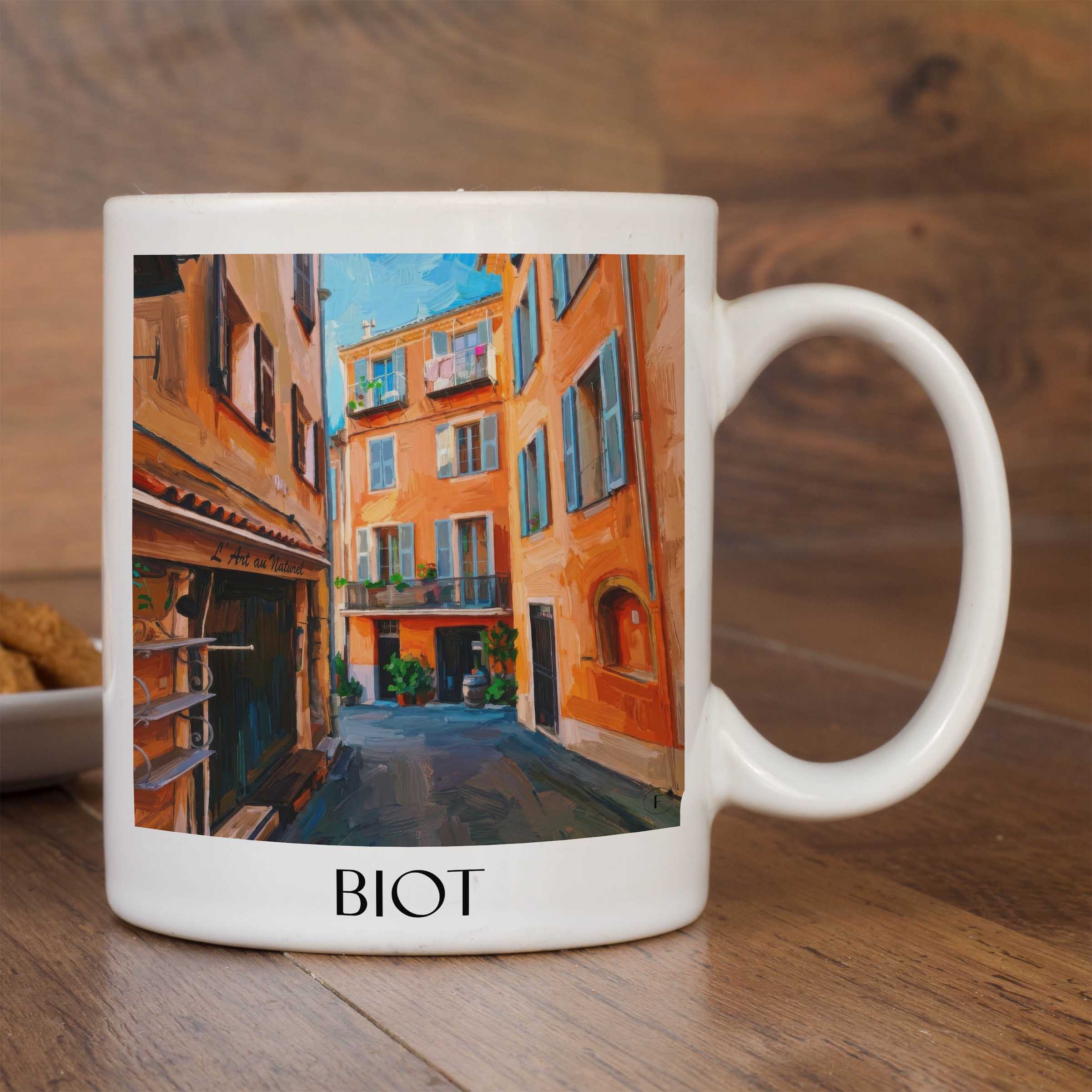 biot--côte-d´azur-frankreich-kaffeebecher-oil-painting-oelgemaelde