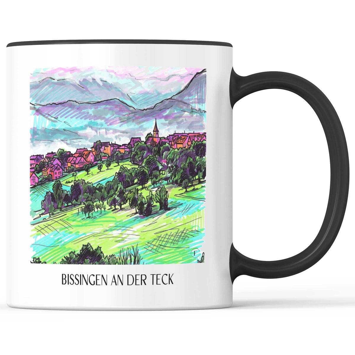 Bissingen an der Teck - Deutschland Becher - Kaffeetasse im Tag Graffiti Stil - favplace