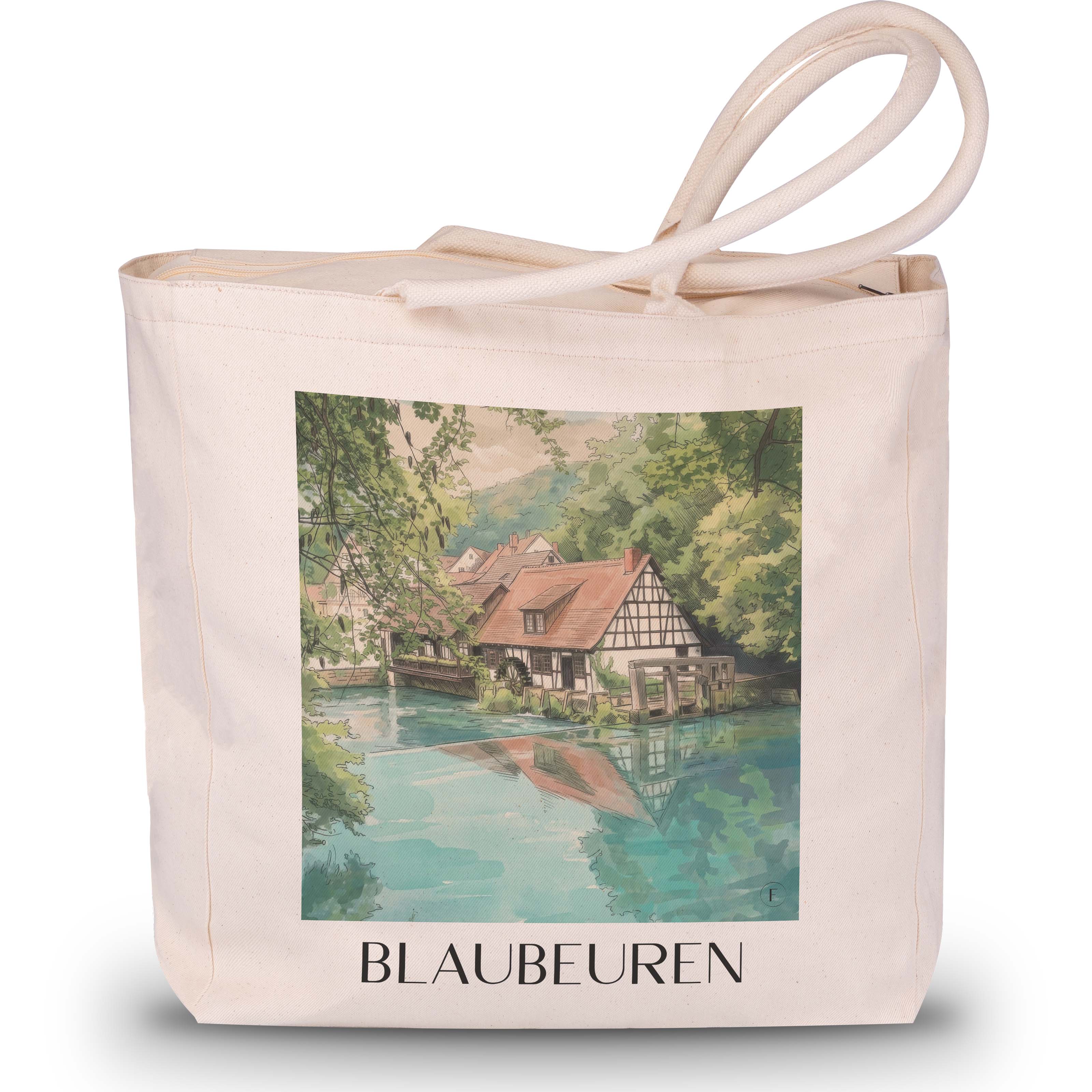 blaubeuren-deutschland-einkaufstasche-aquarell