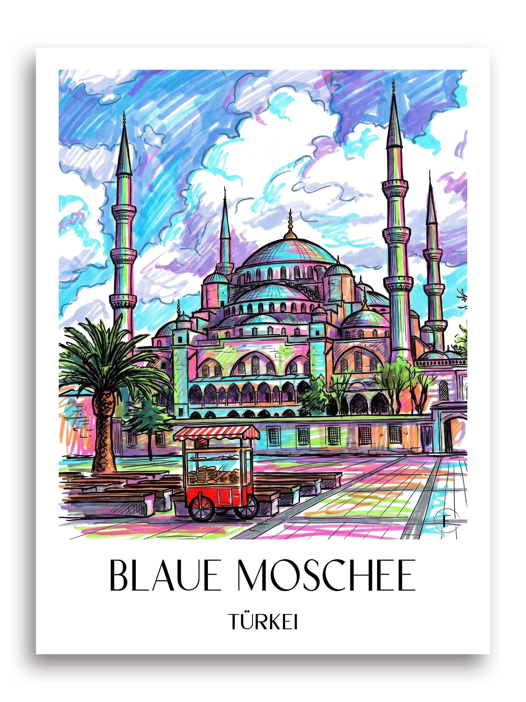 blaue-moschee-türkei-poster-graffiti