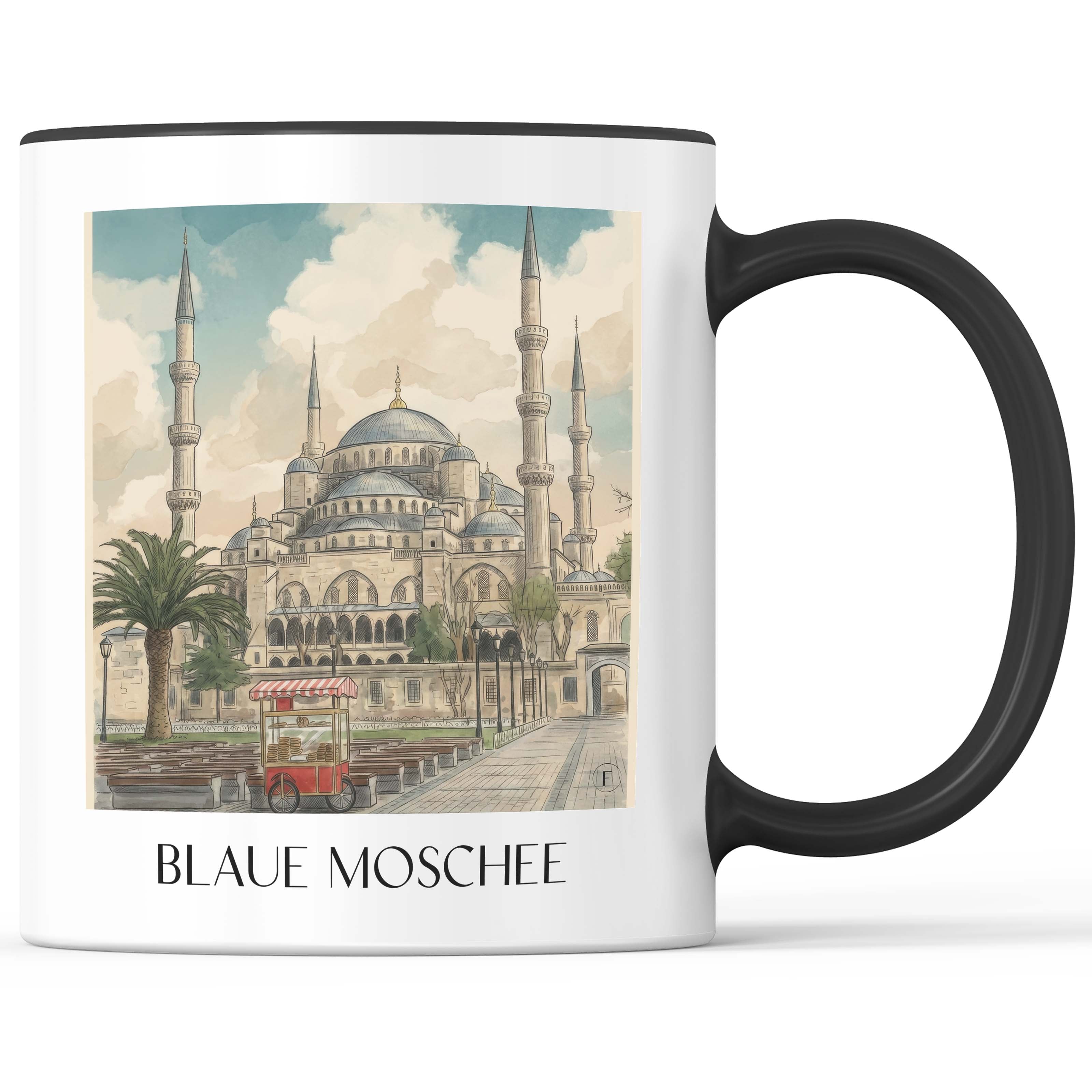 blaue-moschee-türkei-kaffeebecher-aquarell