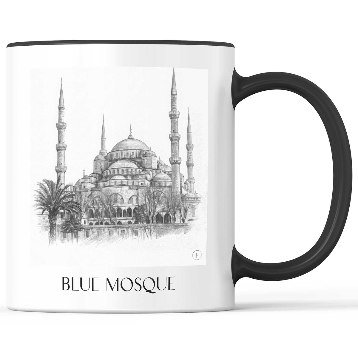Blaue Moschee - Türkei Becher - Kaffeetasse im Zeichnung Stil - favplace