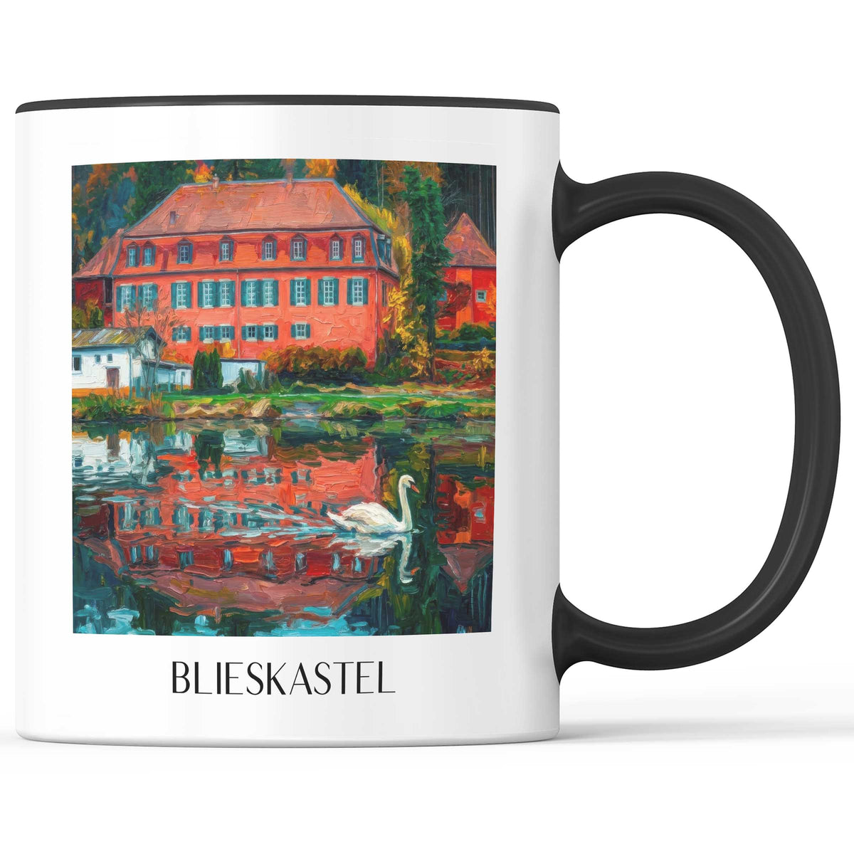 Blieskastel Kaffeebecher - Bliesgau - Deutschland Becher - Kaffeetasse im Ölgemälde Stil - favplace