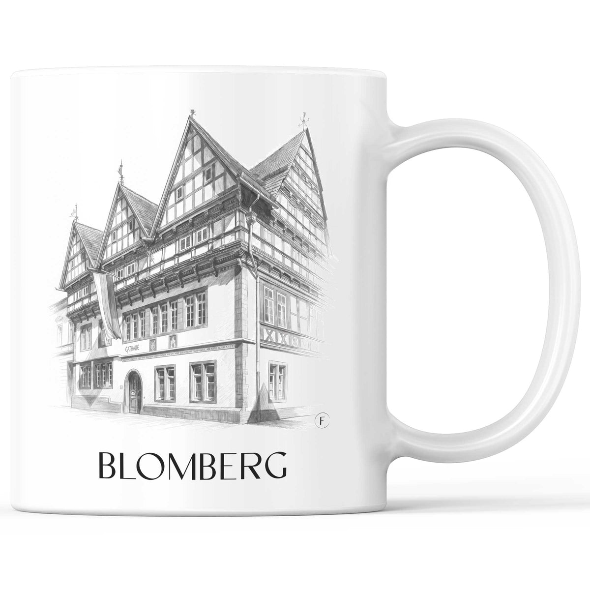 Blomberg Kaffeebecher - Nordrhein-Westfalen - Deutschland Becher - Kaffeetasse im Zeichnung Stil