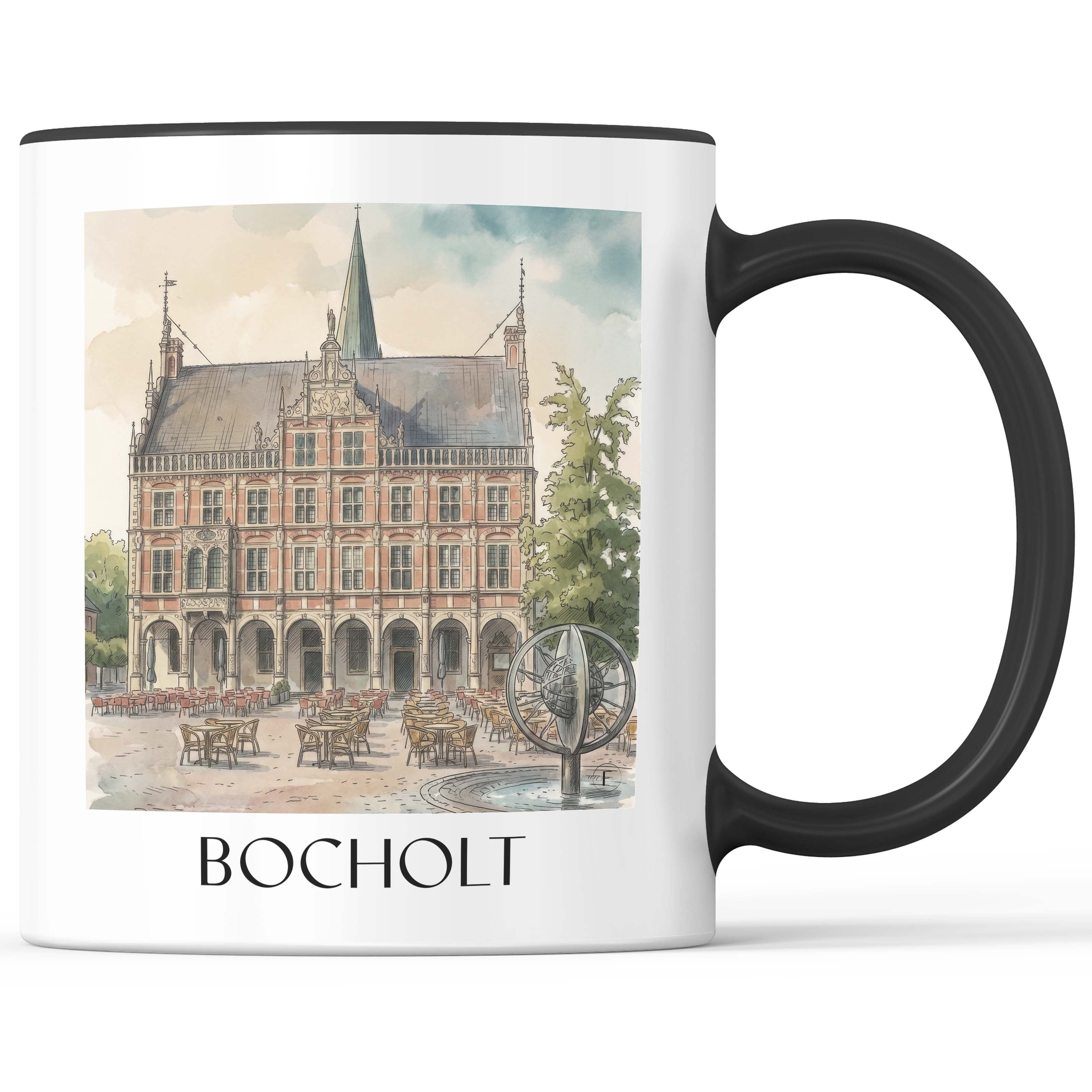 Bocholt Kaffeebecher - Münsterland - Deutschland Becher - Kaffeetasse im Aquarell Stil - favplace