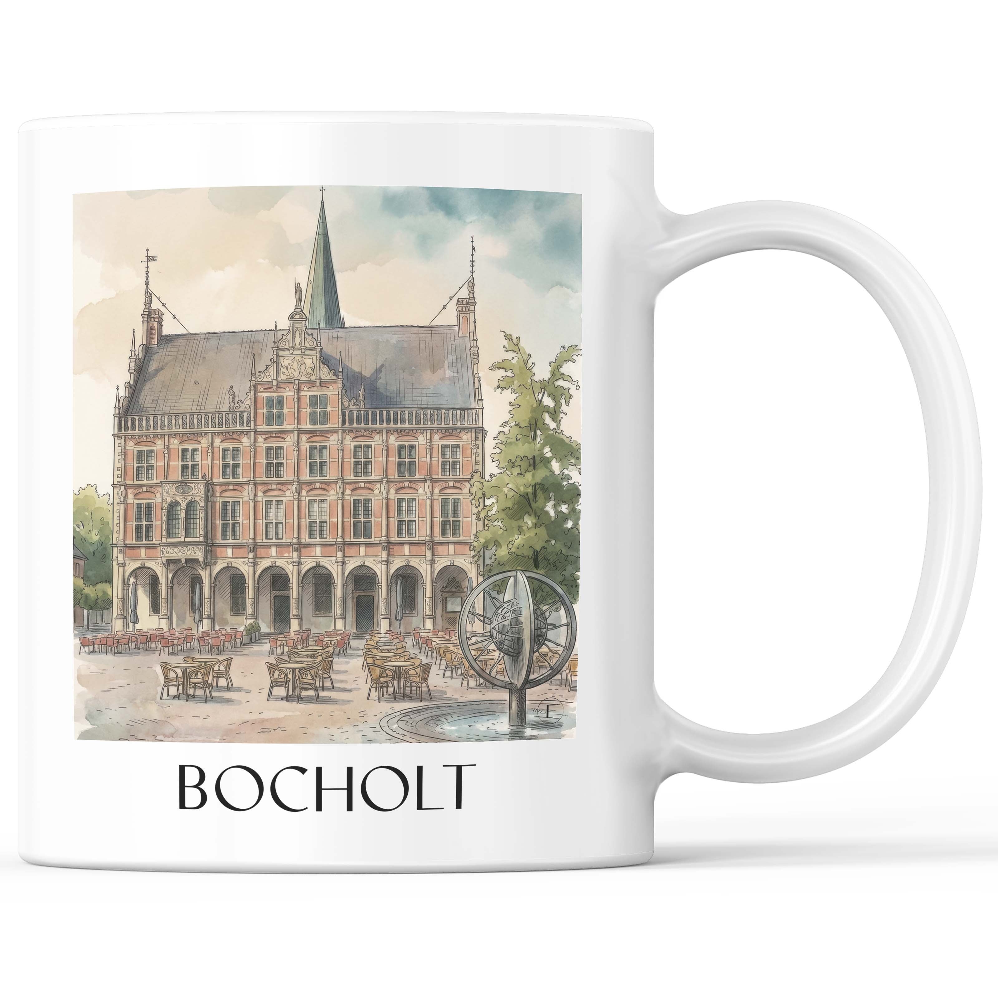 Bocholt Kaffeebecher - Münsterland - Deutschland Becher - Kaffeetasse im Aquarell Stil - favplace