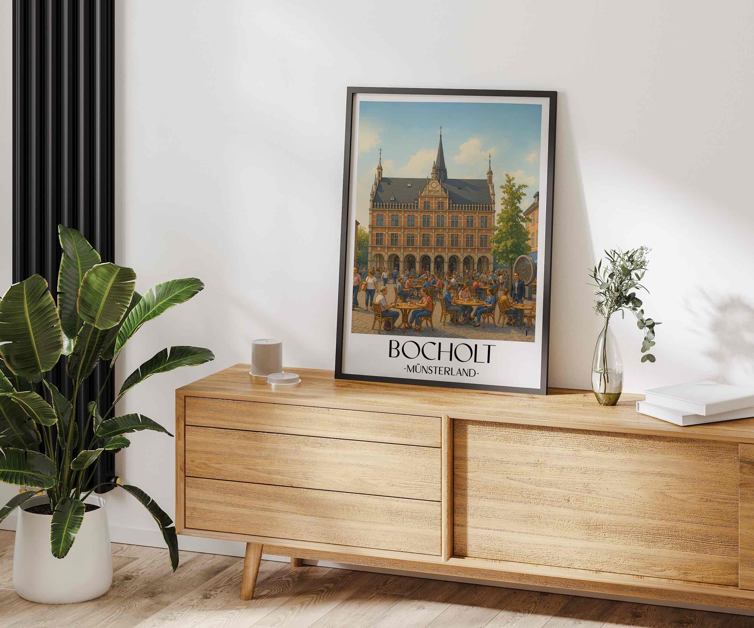 bocholt-münsterland-deutschland-poster-aquarell