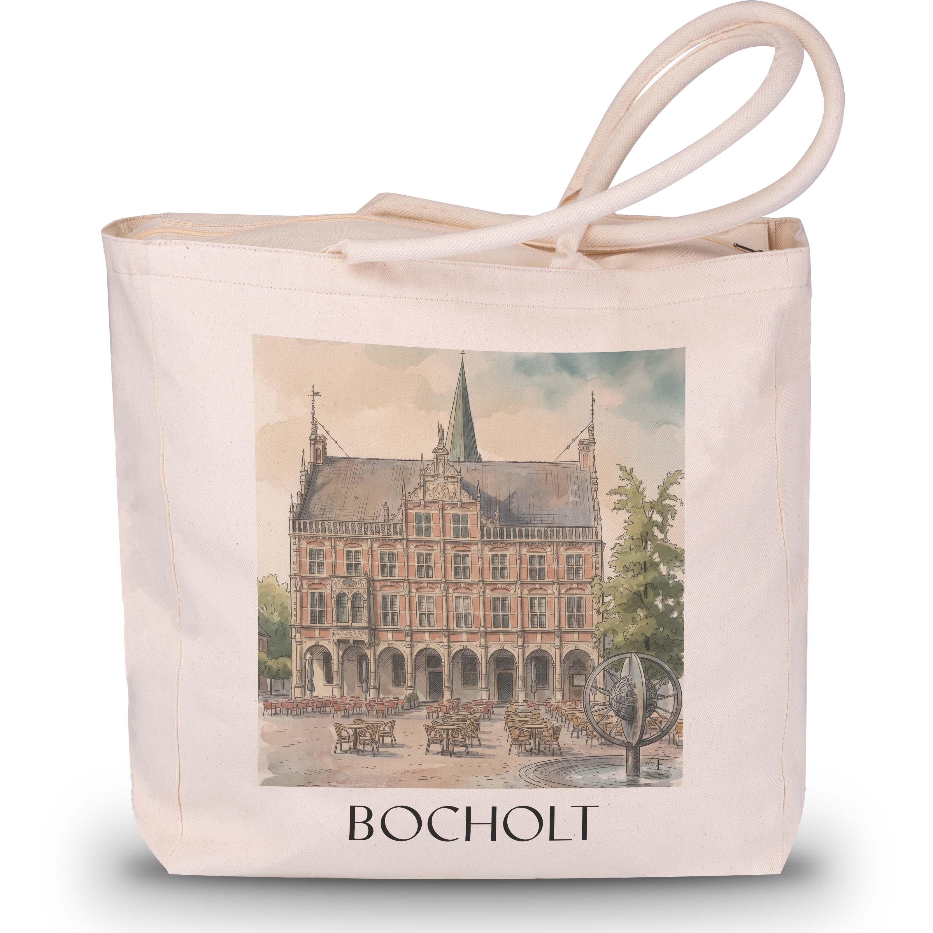 Bocholt Shopping Tasche - Münsterland - Deutschland Tote Bag - Einkaufstasche im Aquarell Stil - favplace