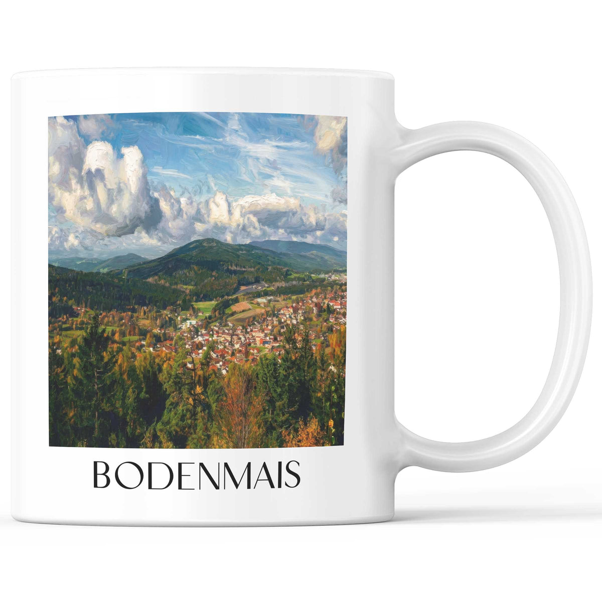 Bodenmais Kaffeebecher - Bayerischer Wald - Deutschland Becher - Kaffeetasse im Ölgemälde Stil - favplace