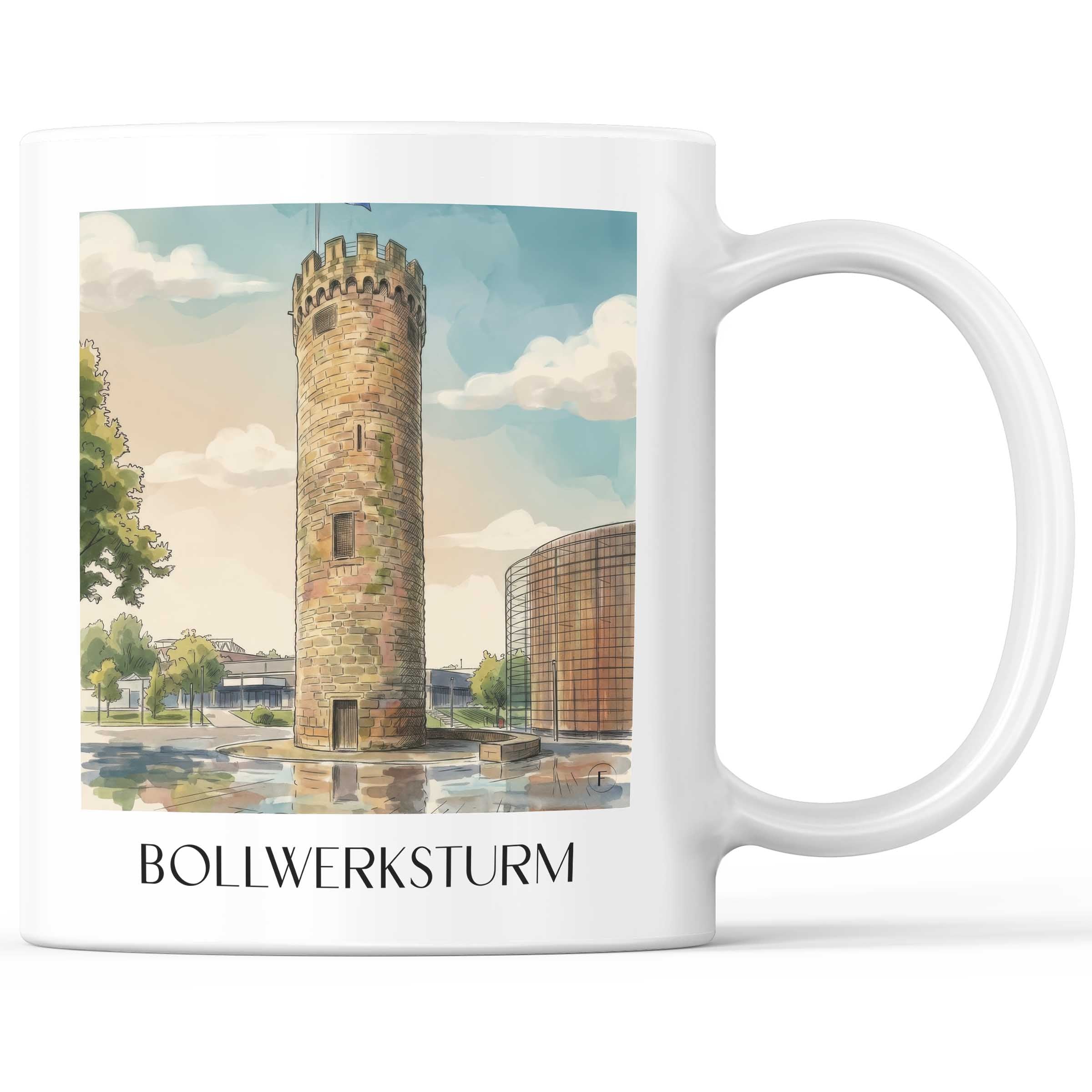 bollwerksturm-heilbronn-deutschland-kaffeebecher-aquarell