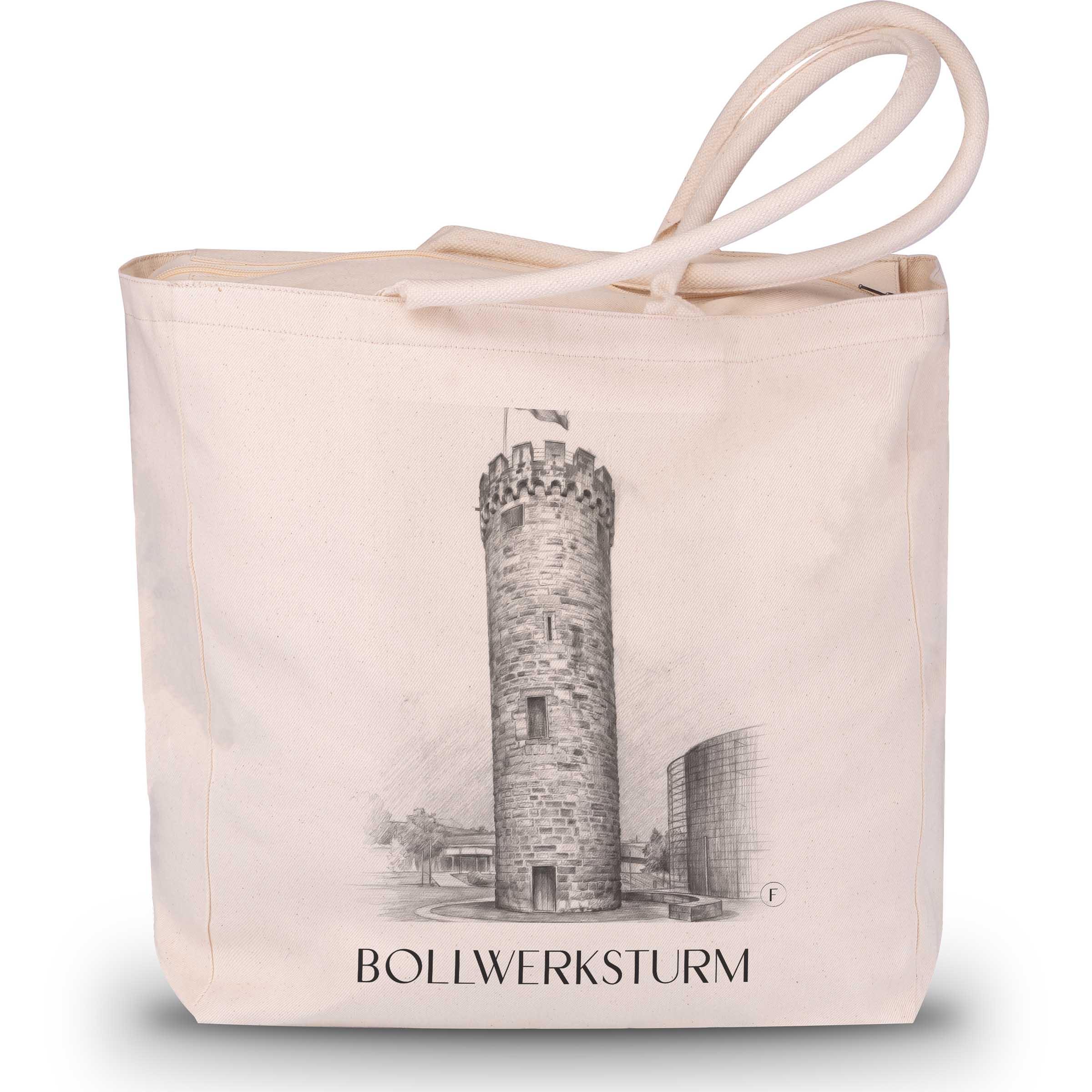 bollwerksturm-heilbronn-deutschland-einkaufstasche-bleistift-zeichnung-drawing