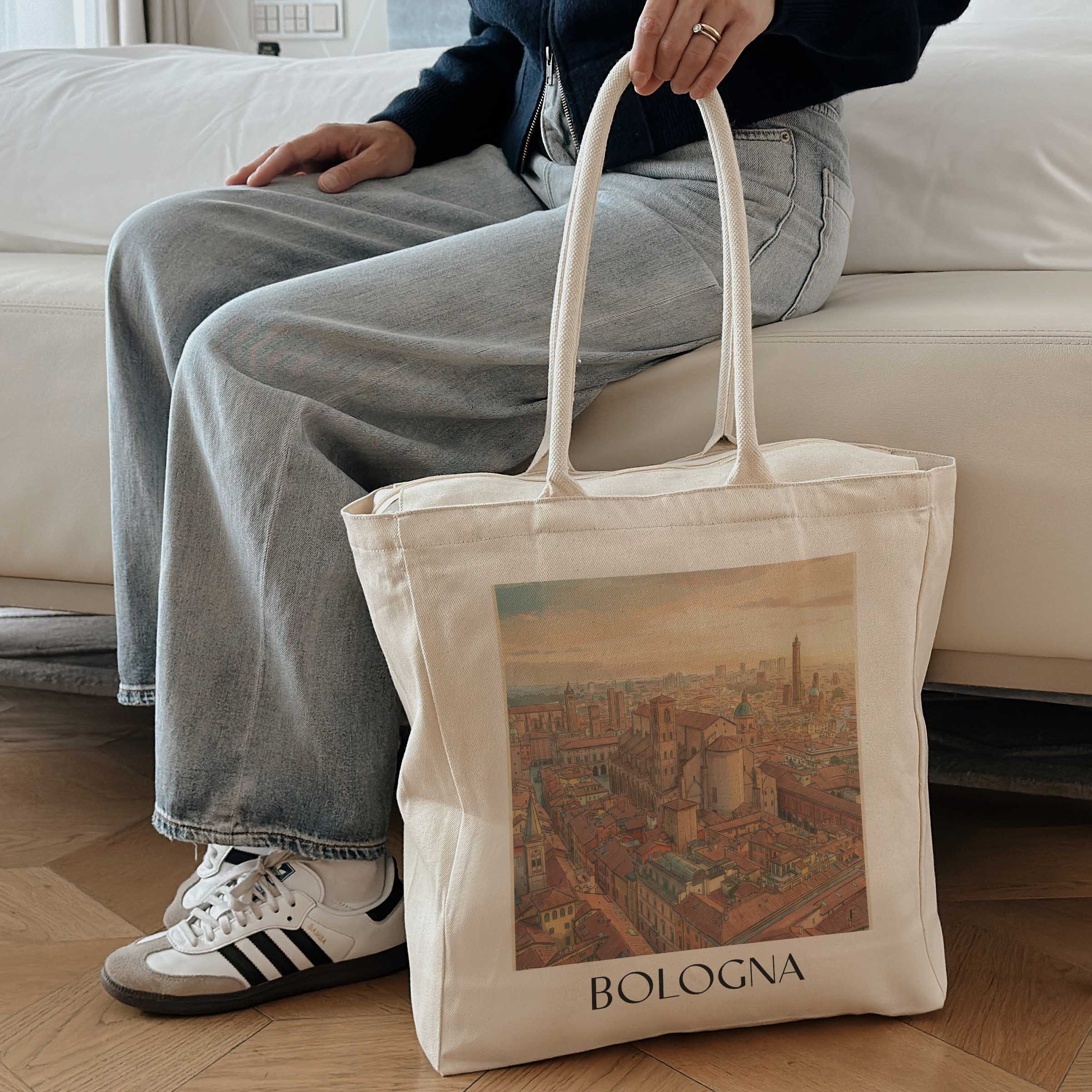 bologna-italien-italien-einkaufstasche-aquarell