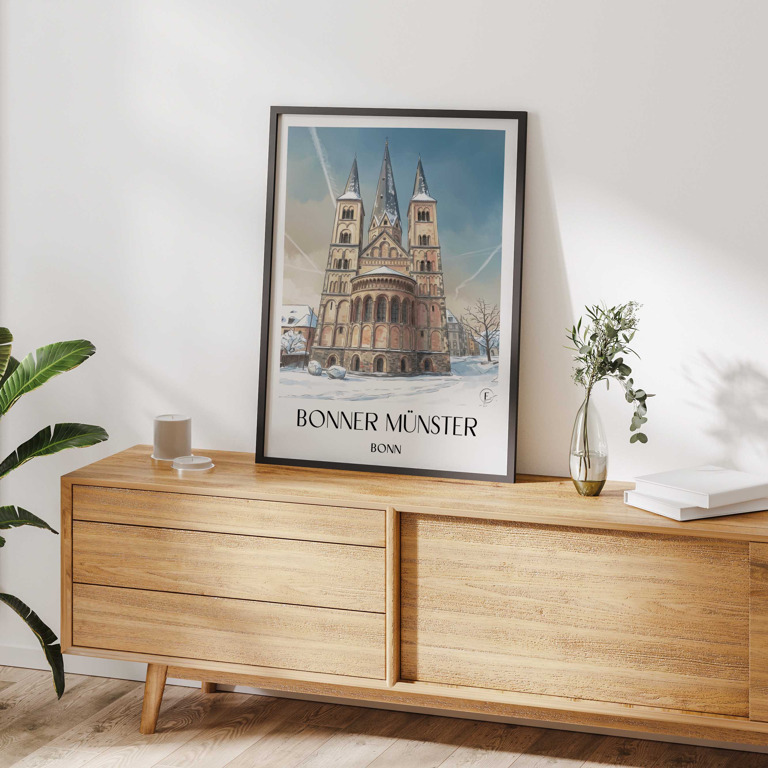 bonner-münster-bonn-deutschland-poster-aquarell