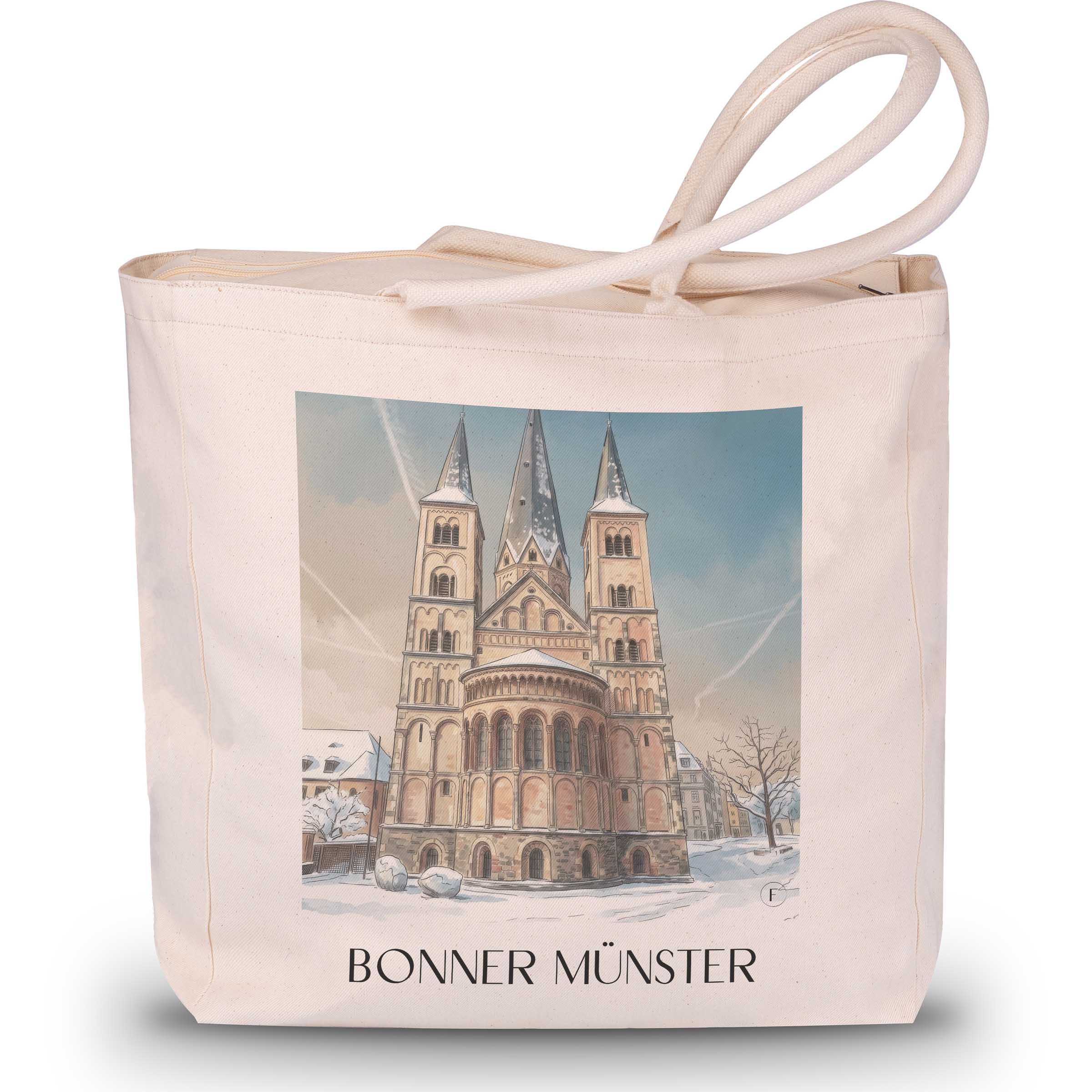bonner-münster-bonn-deutschland-einkaufstasche-aquarell