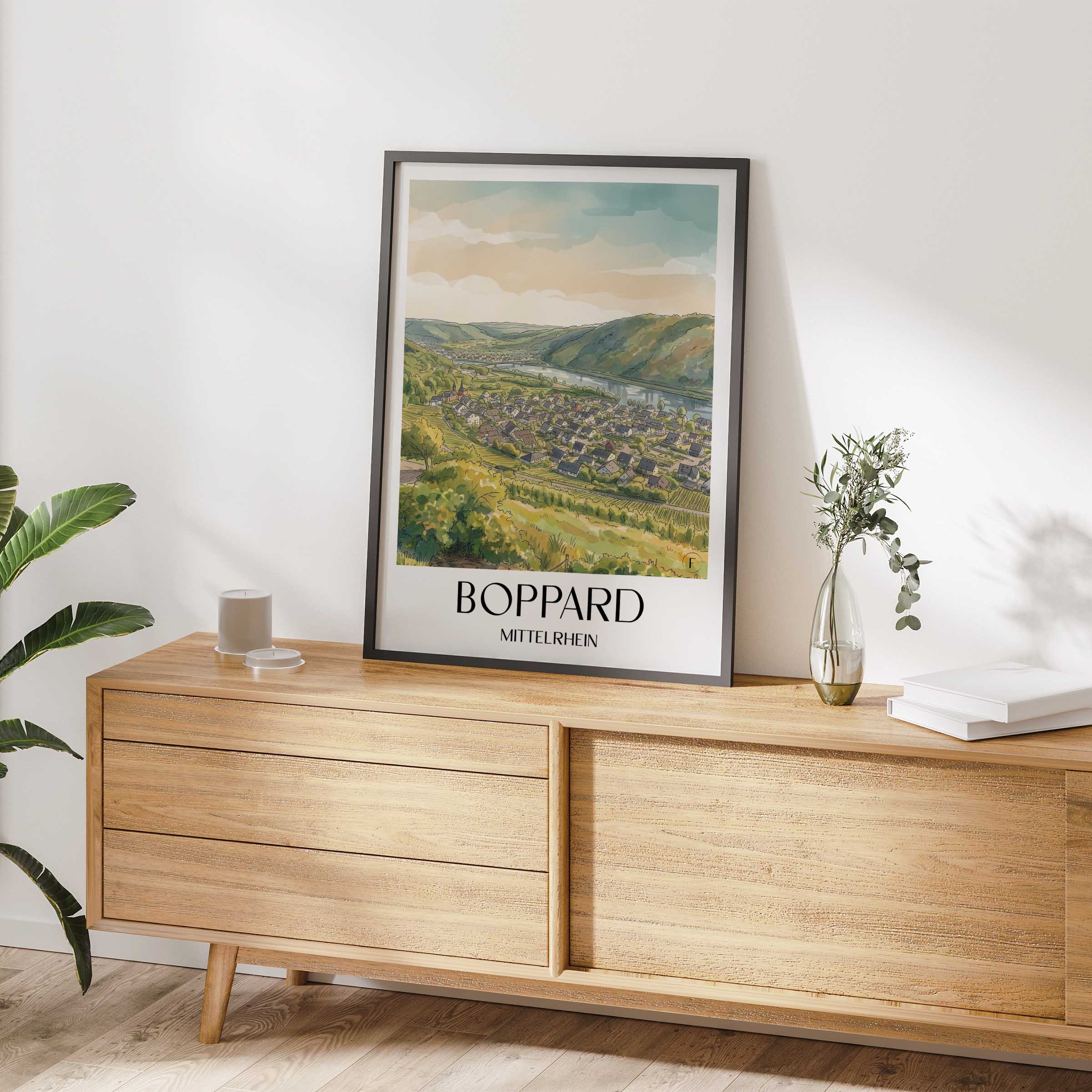 boppard-mittelrhein-deutschland-poster-aquarell