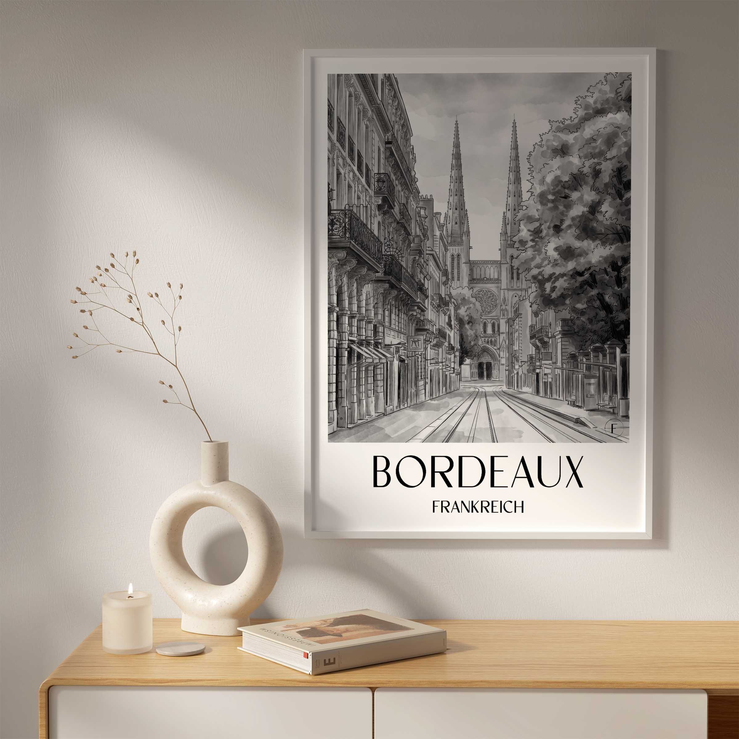 bordeaux-frankreich-poster-aquarell-schwarz-weiss