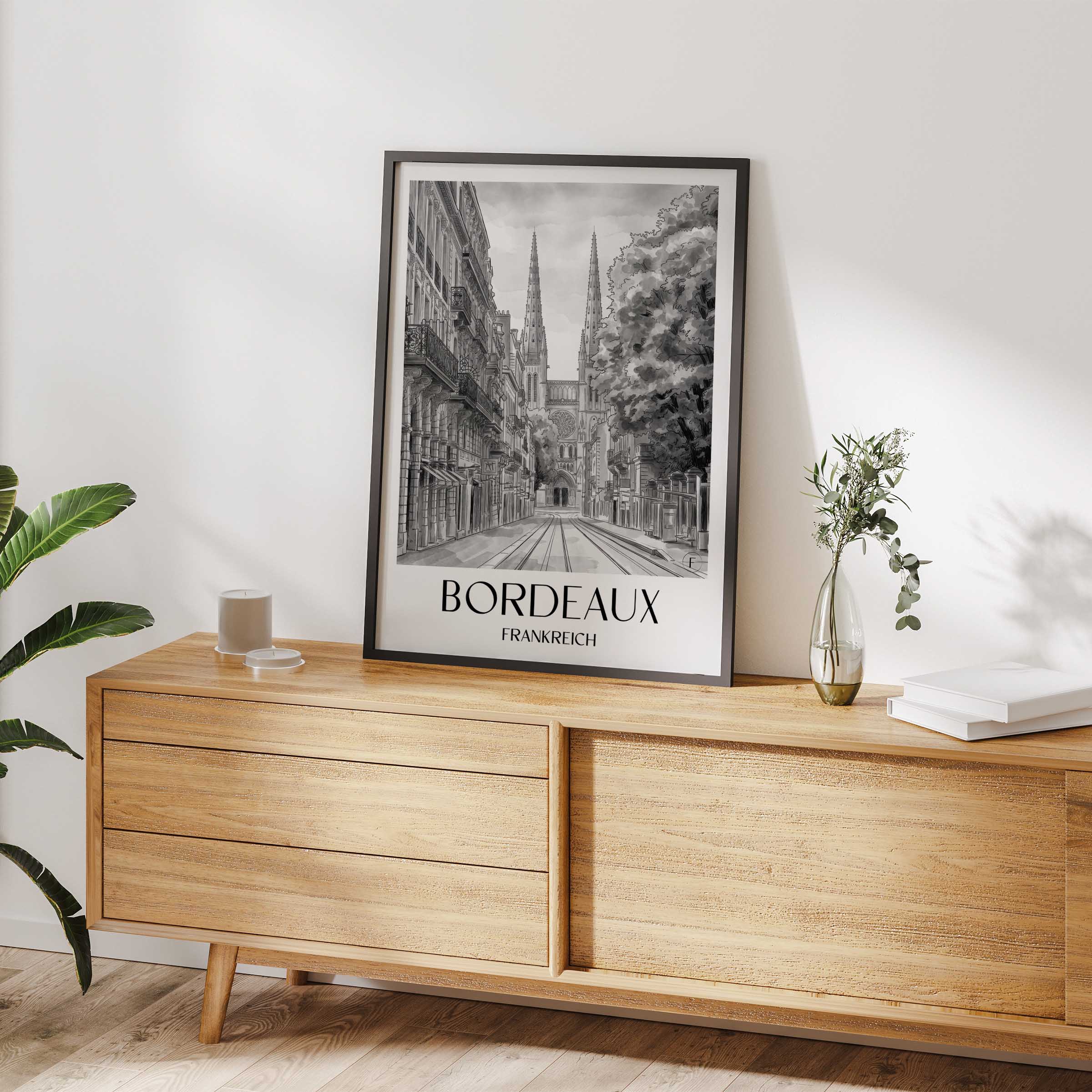 bordeaux-frankreich-poster-aquarell-schwarz-weiss