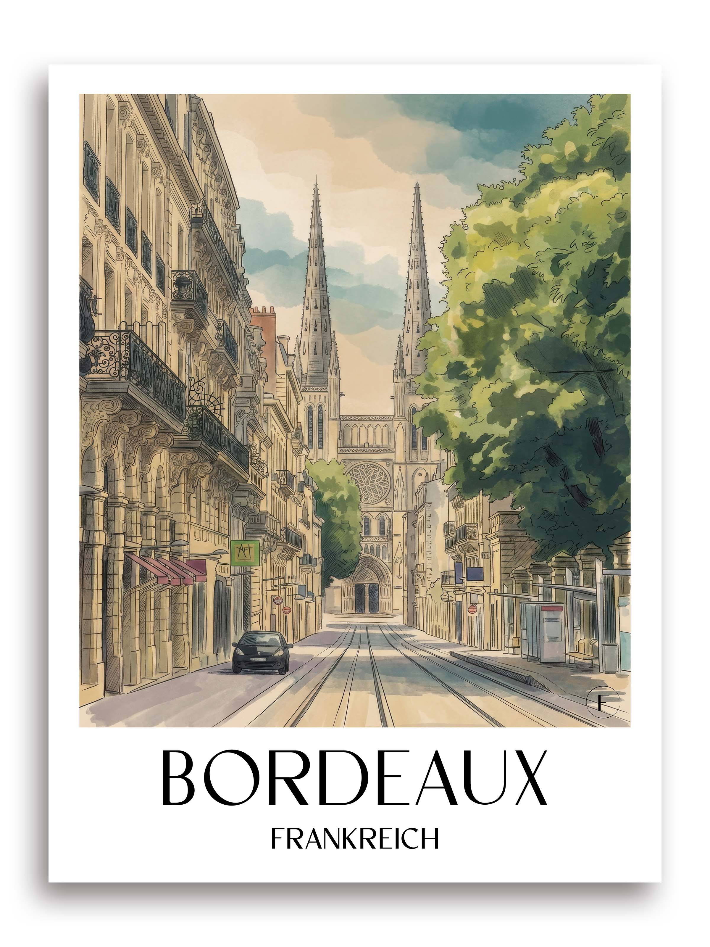 bordeaux-frankreich-poster-aquarell