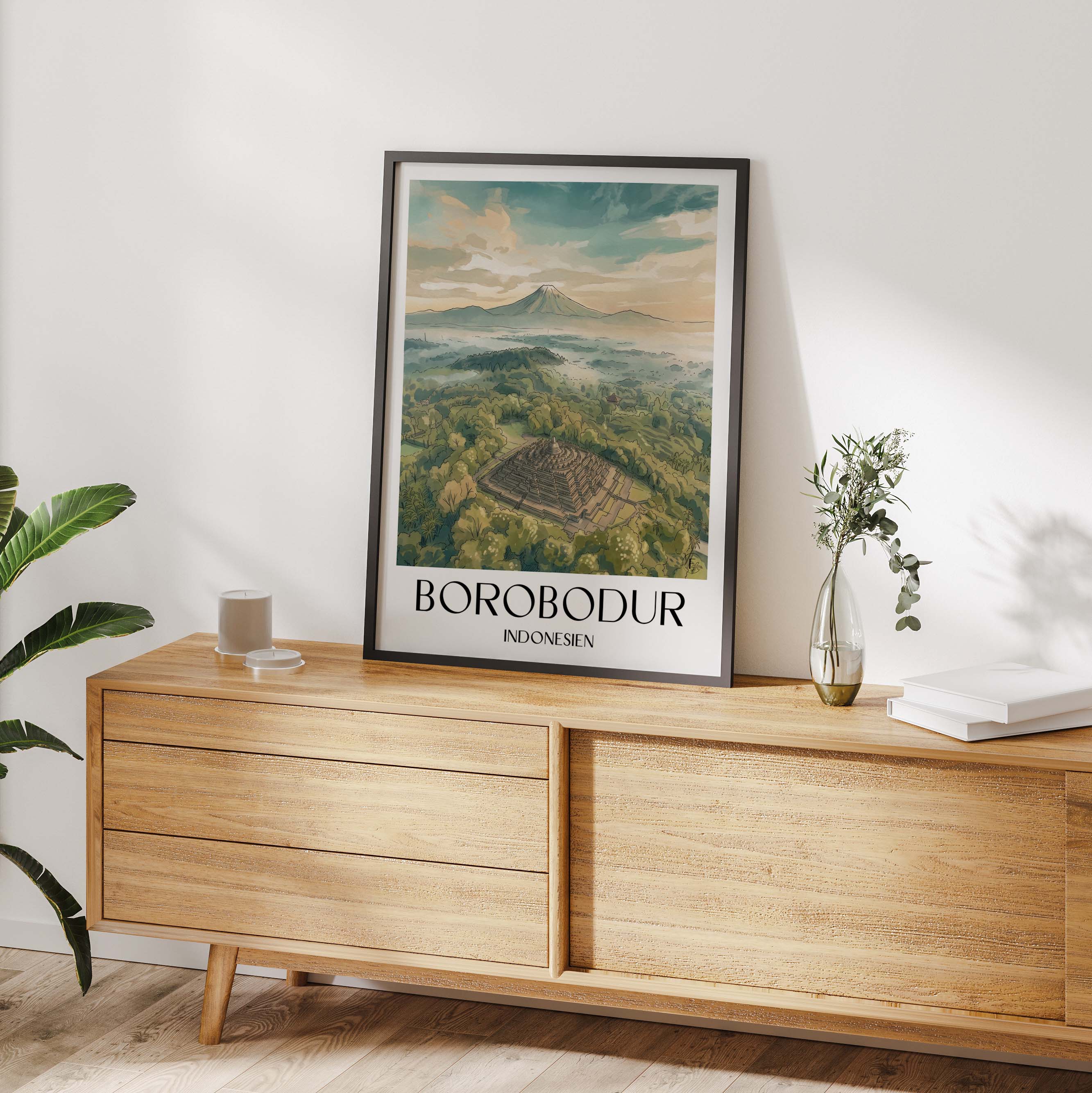 borobodur-indonesien-poster-aquarell